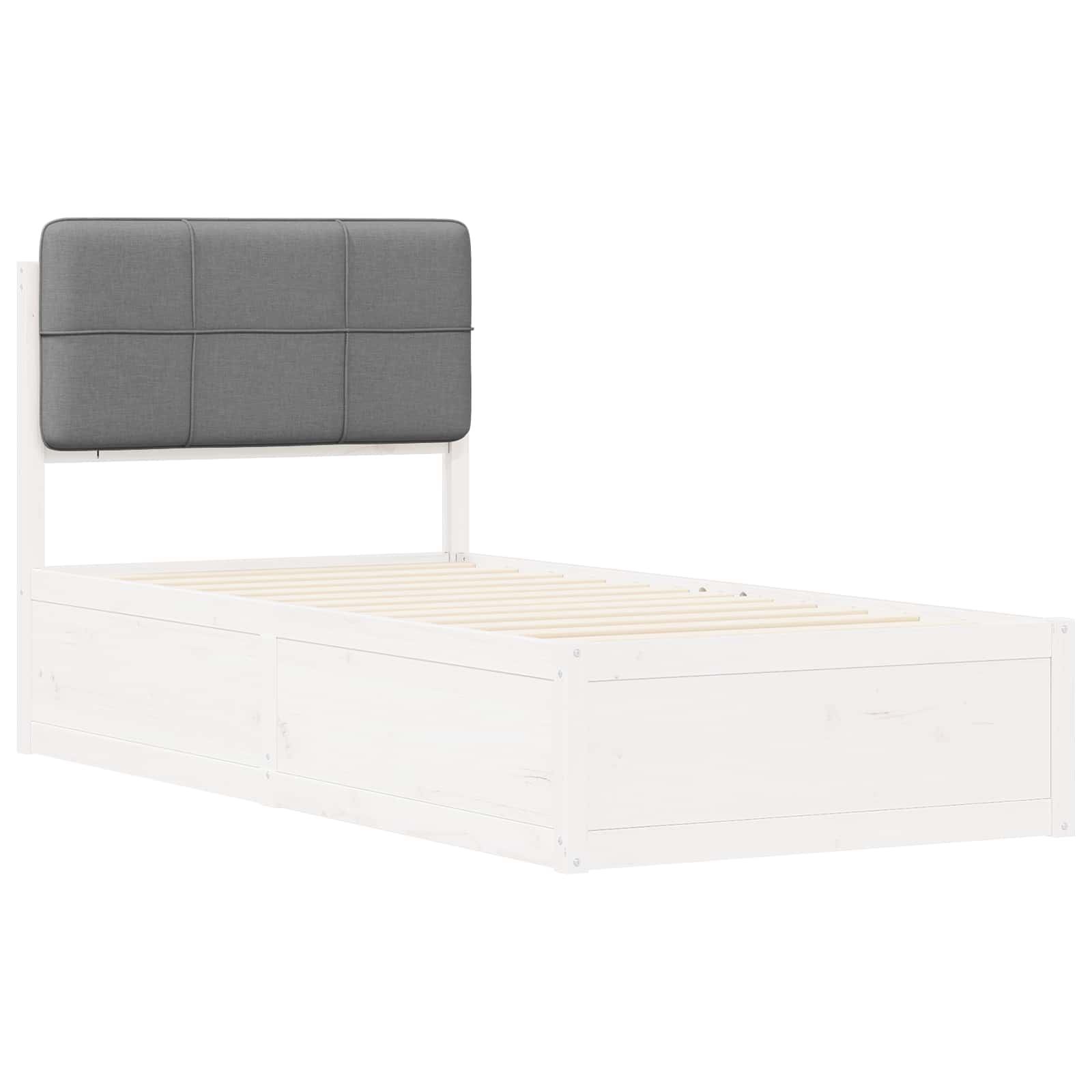 Bedframe met Gevoerd Hoofdgedeelte Lichtgrijs 100 x 200 cm is nu te koop bij PeponiXL, paradijselijk wonen!