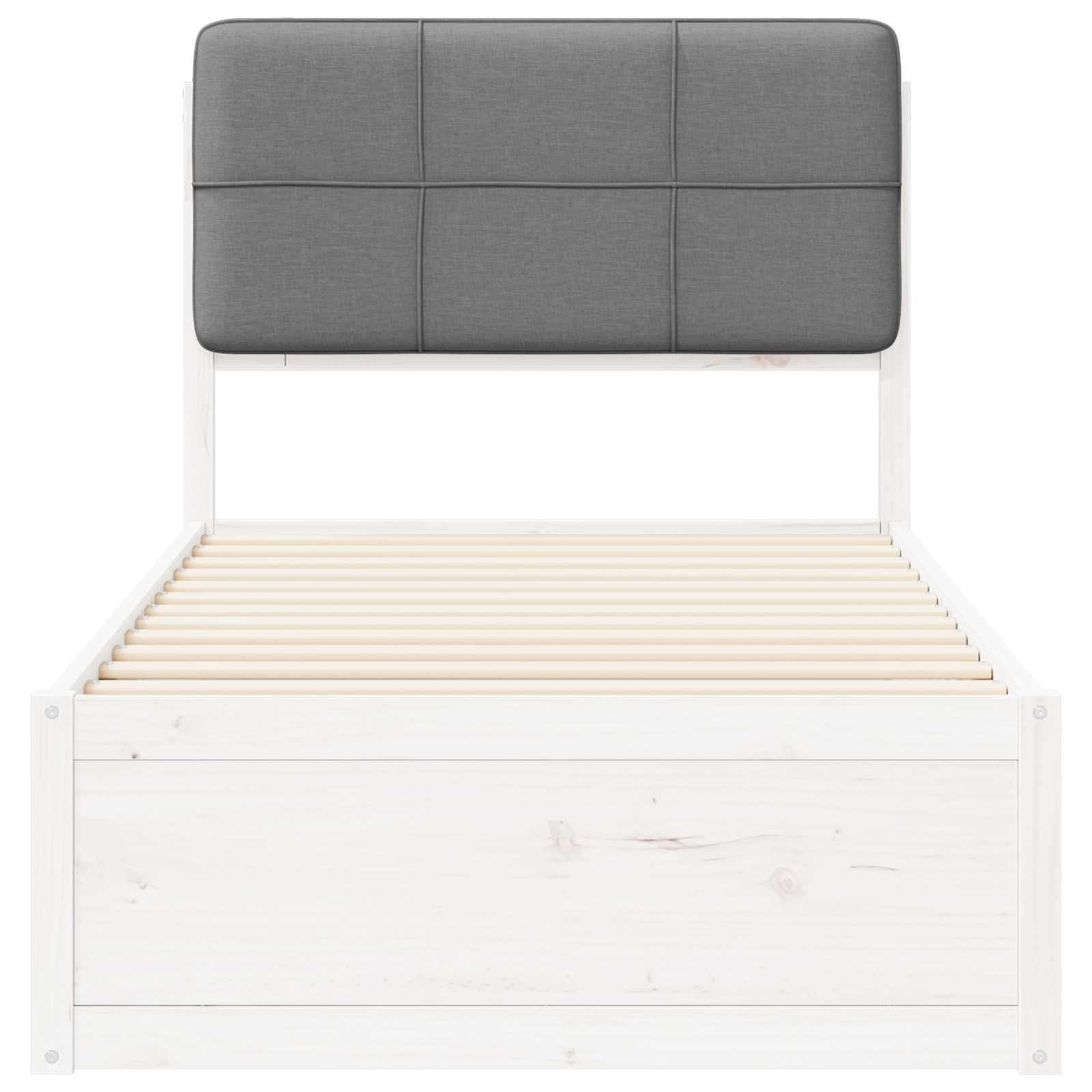Bedframe met Gevoerd Hoofdgedeelte Lichtgrijs 100 x 200 cm is nu te koop bij PeponiXL, paradijselijk wonen!