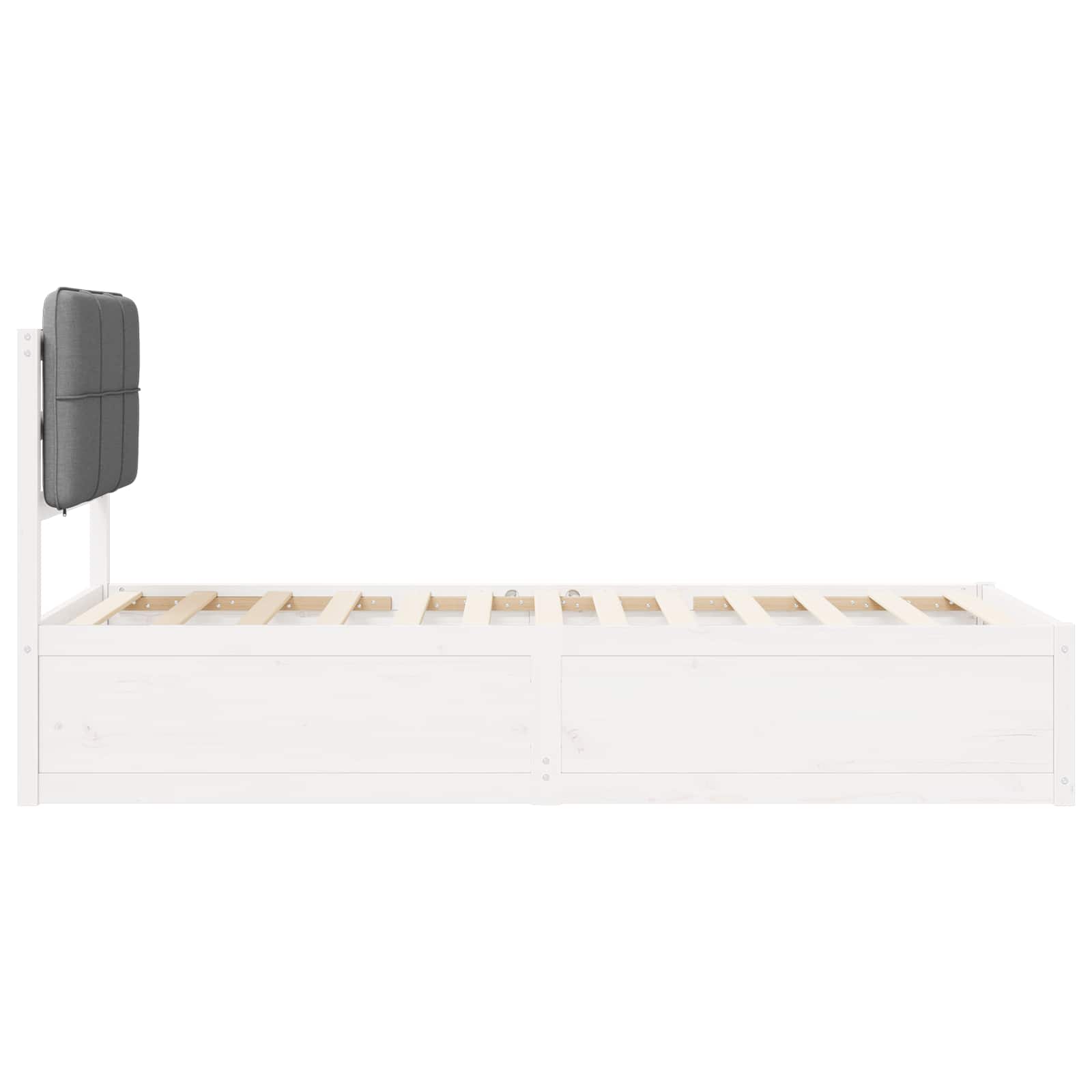 Bedframe met Gevoerd Hoofdgedeelte Lichtgrijs 100 x 200 cm is nu te koop bij PeponiXL, paradijselijk wonen!