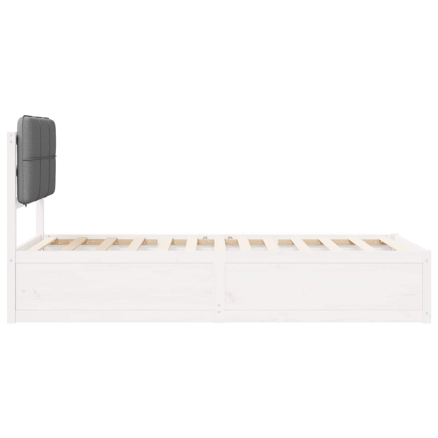 Bedframe met Gevoerd Hoofdgedeelte Lichtgrijs 90 x 200 cm is nu te koop bij PeponiXL, paradijselijk wonen!