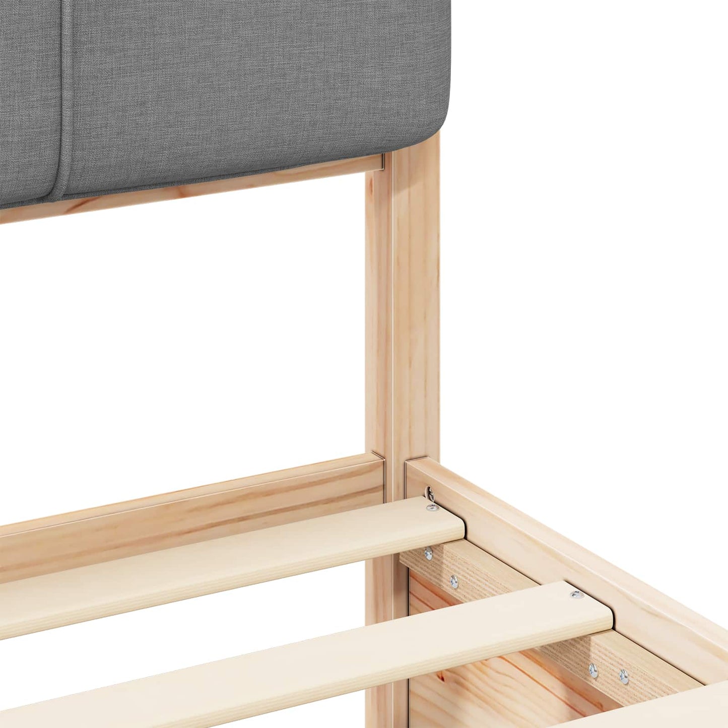 Bedframe met Gevoerd Hoofdgedeelte Lichtgrijs 80 x 200 cm is nu te koop bij PeponiXL, paradijselijk wonen!