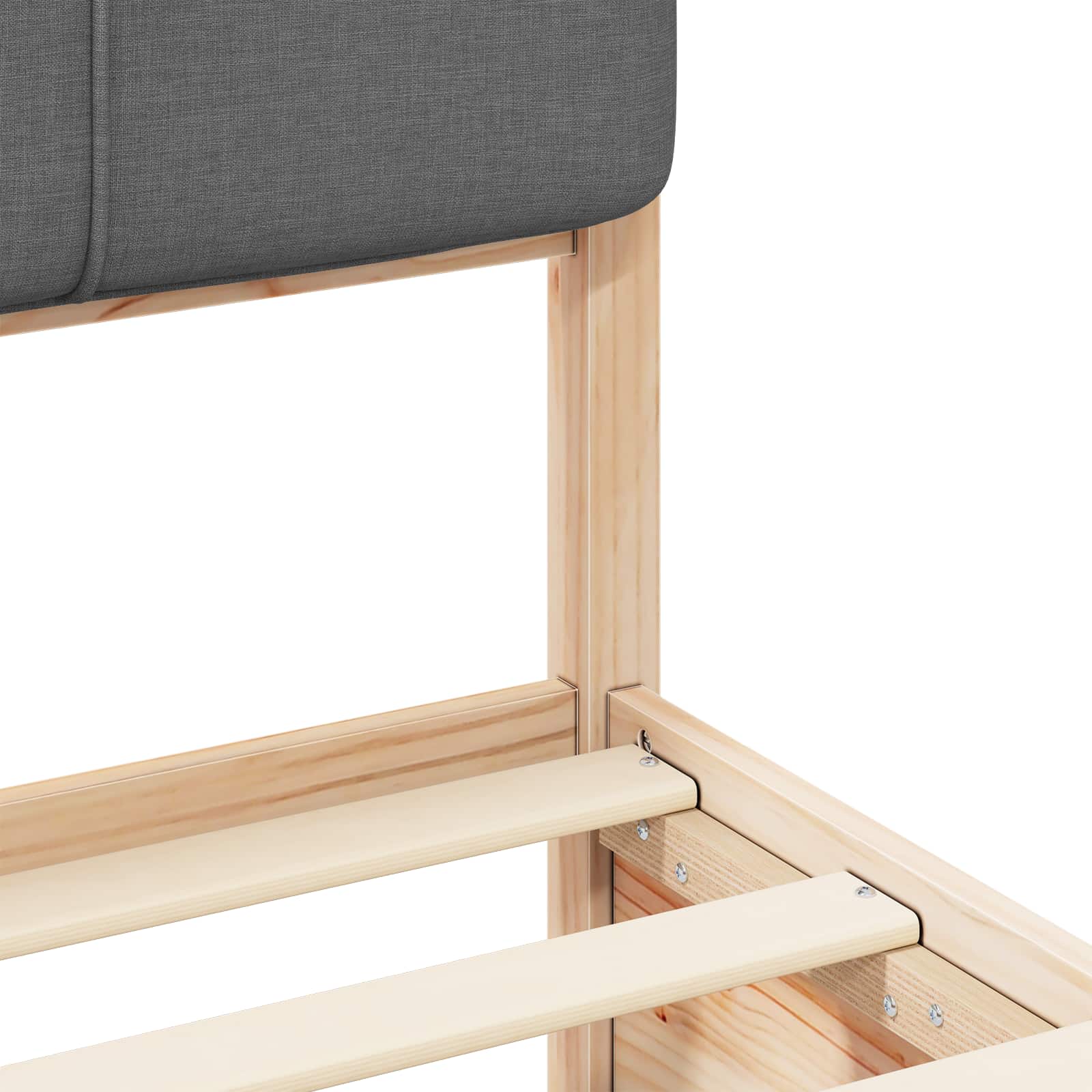 Bedframe met Gevoerd Hoofdgedeelte Donkergrijs 80 x 200 cm is nu te koop bij PeponiXL, paradijselijk wonen!