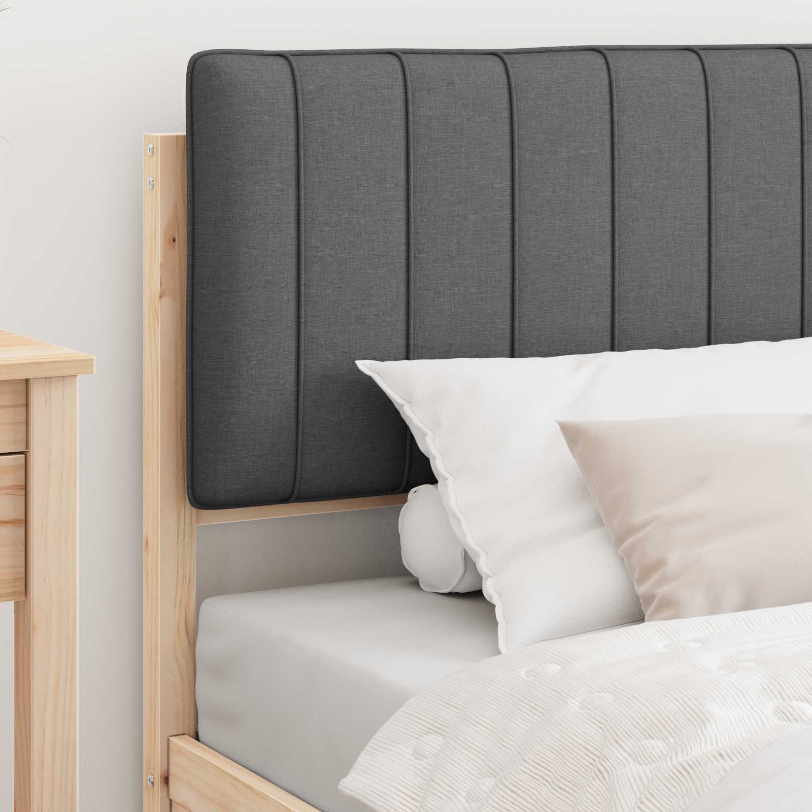 Bedframe met Gevoerd Hoofdgedeelte Donkergrijs 100 x 200 cm is nu te koop bij PeponiXL, paradijselijk wonen!