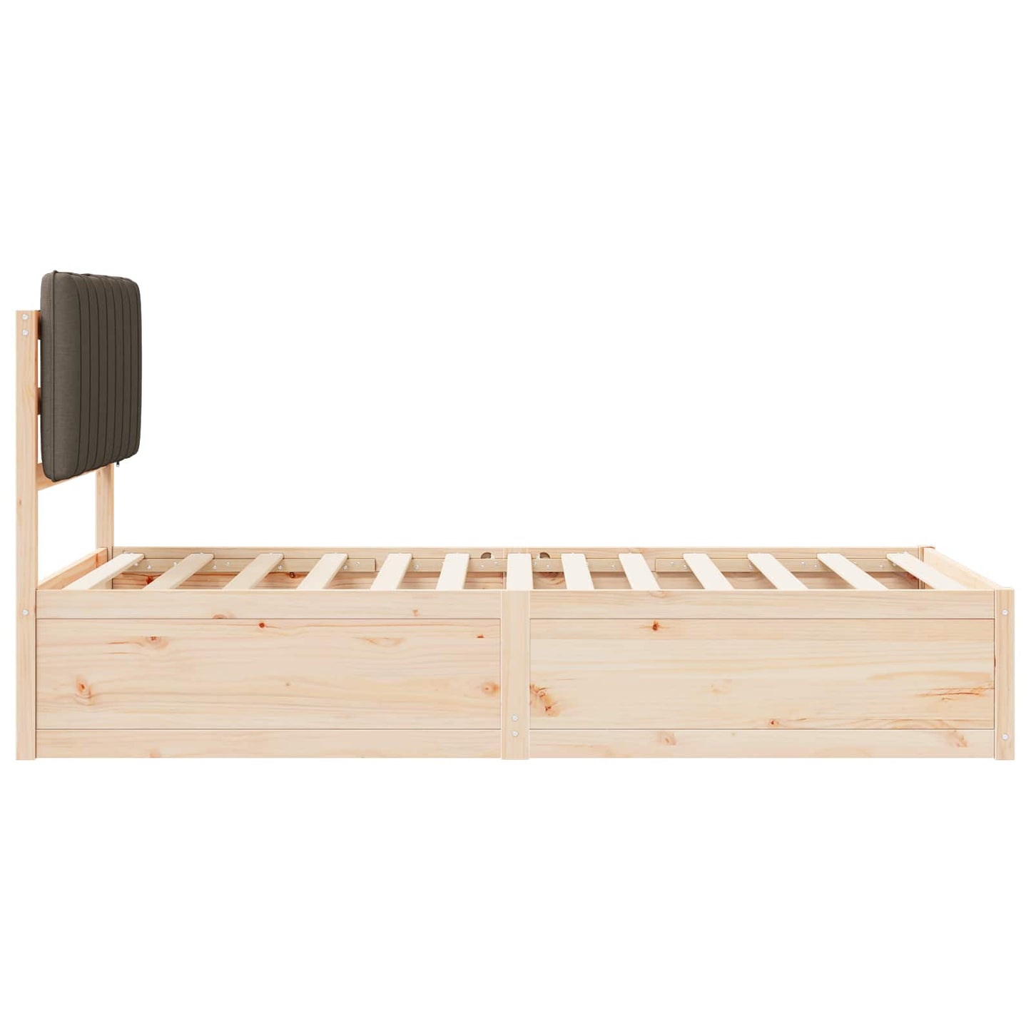 Bedframe met Gevoerd Hoofdgedeelte Taupe 100 x 200 cm is nu te koop bij PeponiXL, paradijselijk wonen!