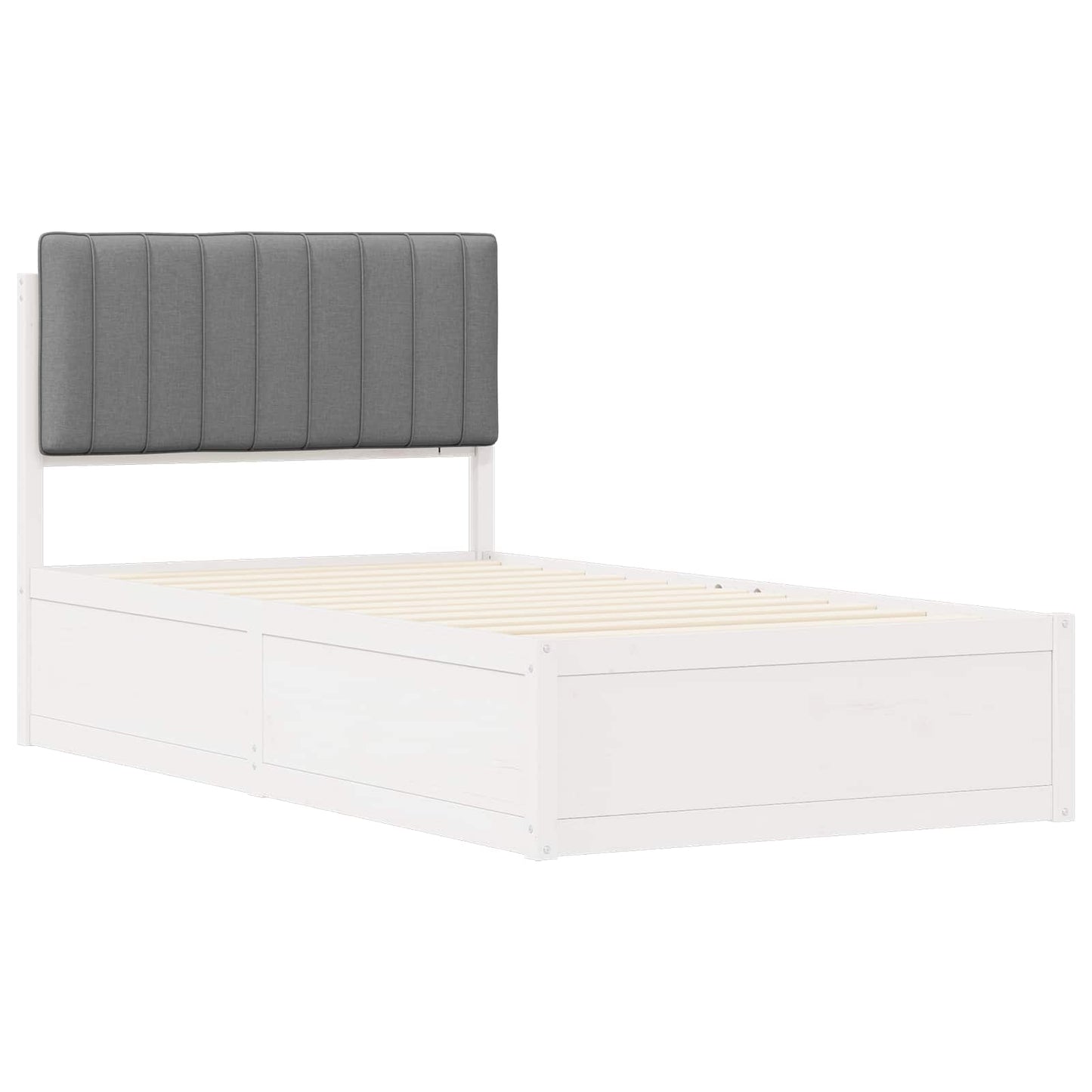 Bedframe met Gevoerd Hoofdgedeelte Lichtgrijs 100 x 200 cm is nu te koop bij PeponiXL, paradijselijk wonen!