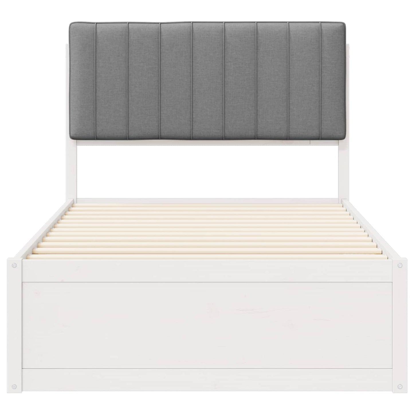 Bedframe met Gevoerd Hoofdgedeelte Lichtgrijs 100 x 200 cm is nu te koop bij PeponiXL, paradijselijk wonen!
