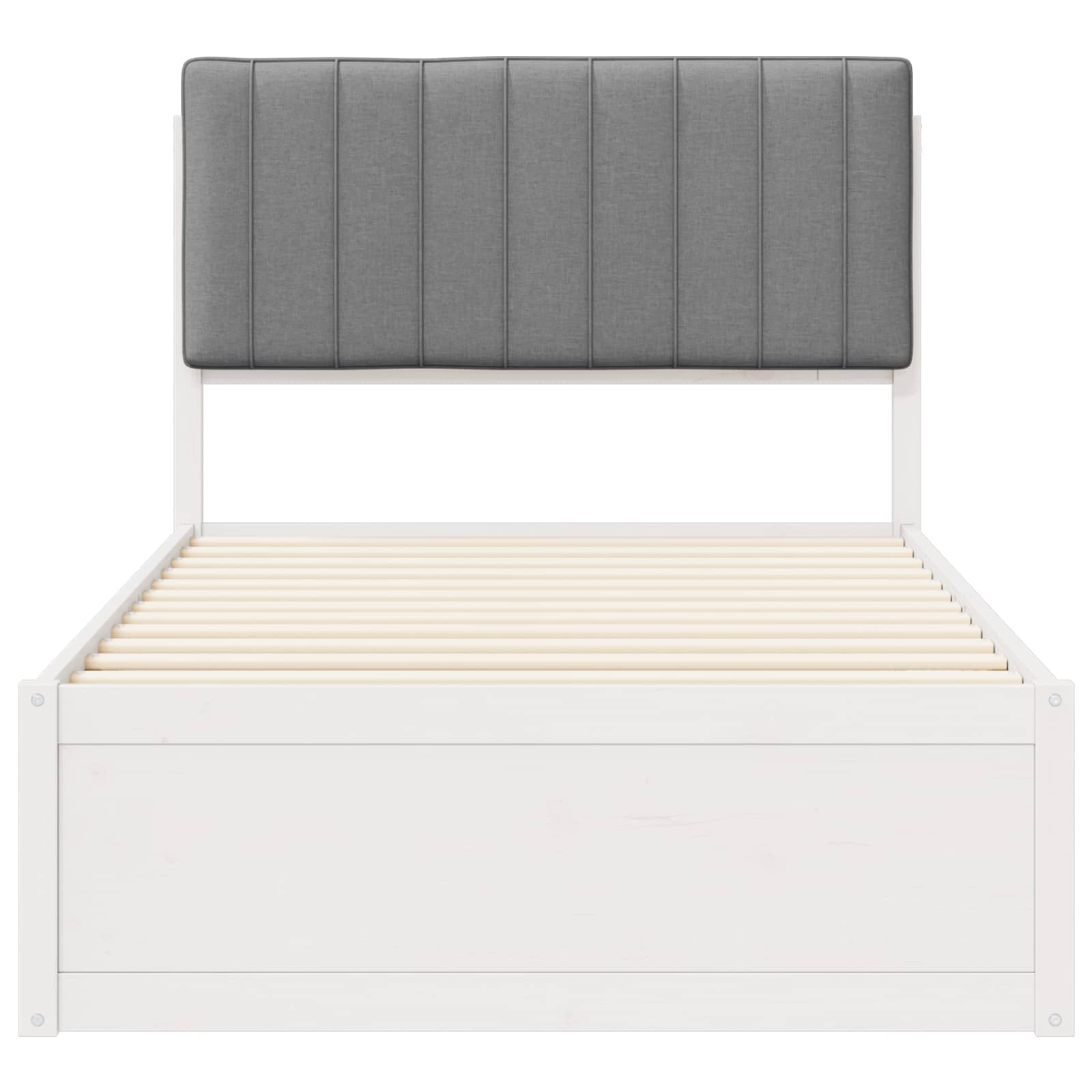 Bedframe met Gevoerd Hoofdgedeelte Lichtgrijs 100 x 200 cm is nu te koop bij PeponiXL, paradijselijk wonen!
