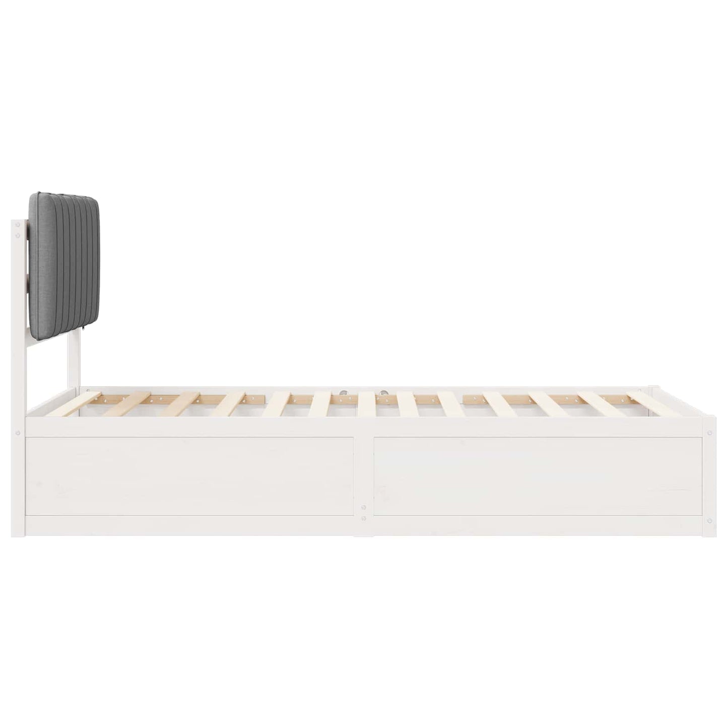 Bedframe met Gevoerd Hoofdgedeelte Lichtgrijs 100 x 200 cm is nu te koop bij PeponiXL, paradijselijk wonen!