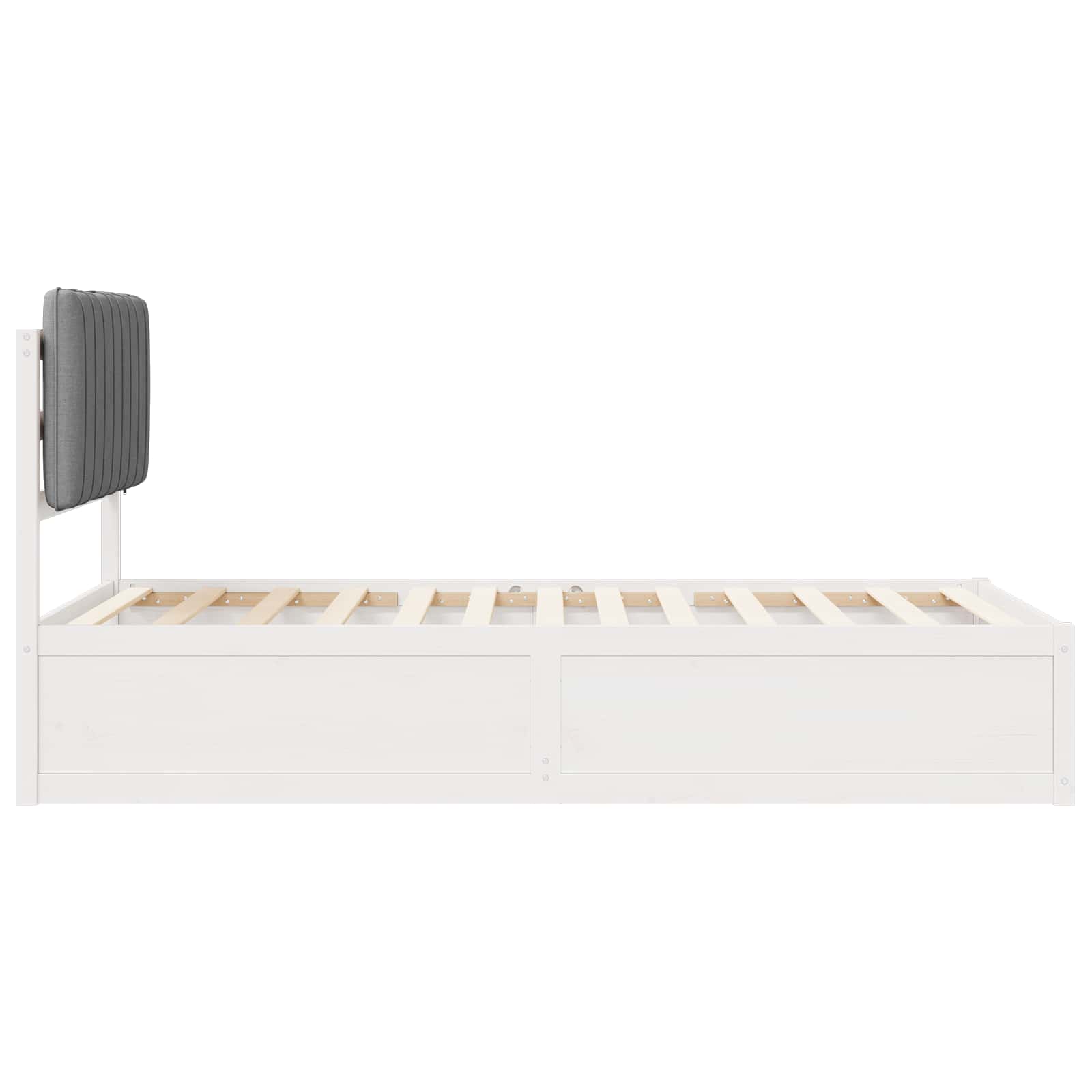 Bedframe met Gevoerd Hoofdgedeelte Lichtgrijs 100 x 200 cm is nu te koop bij PeponiXL, paradijselijk wonen!