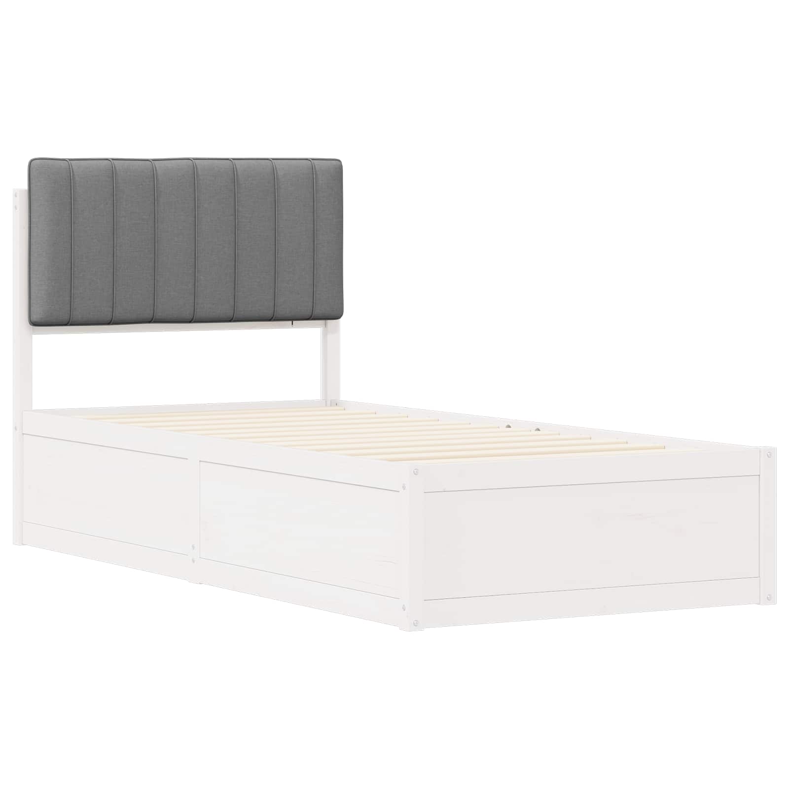 Bedframe met Gevoerd Hoofdgedeelte Lichtgrijs 90 x 200 cm is nu te koop bij PeponiXL, paradijselijk wonen!