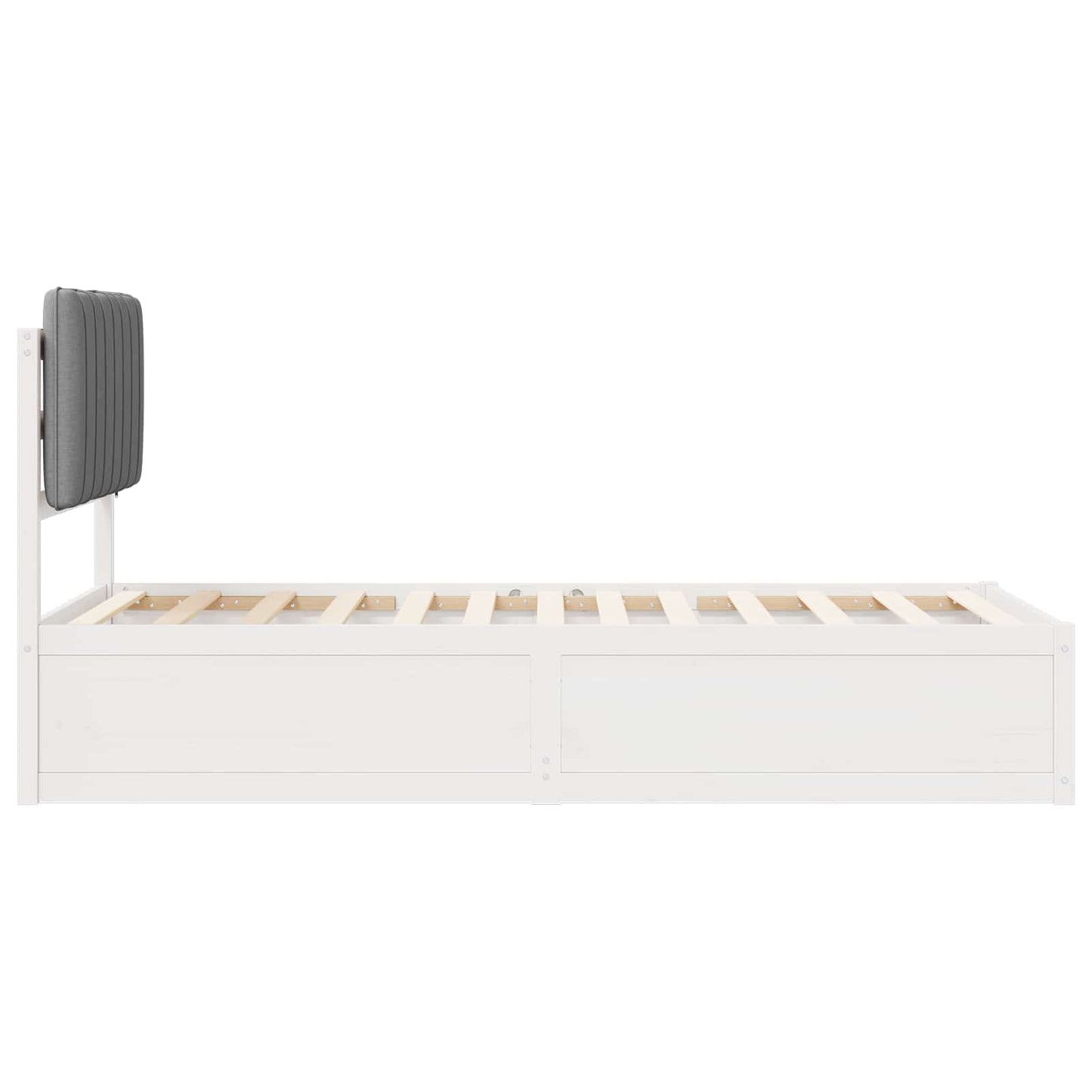 Bedframe met Gevoerd Hoofdgedeelte Lichtgrijs 90 x 200 cm is nu te koop bij PeponiXL, paradijselijk wonen!