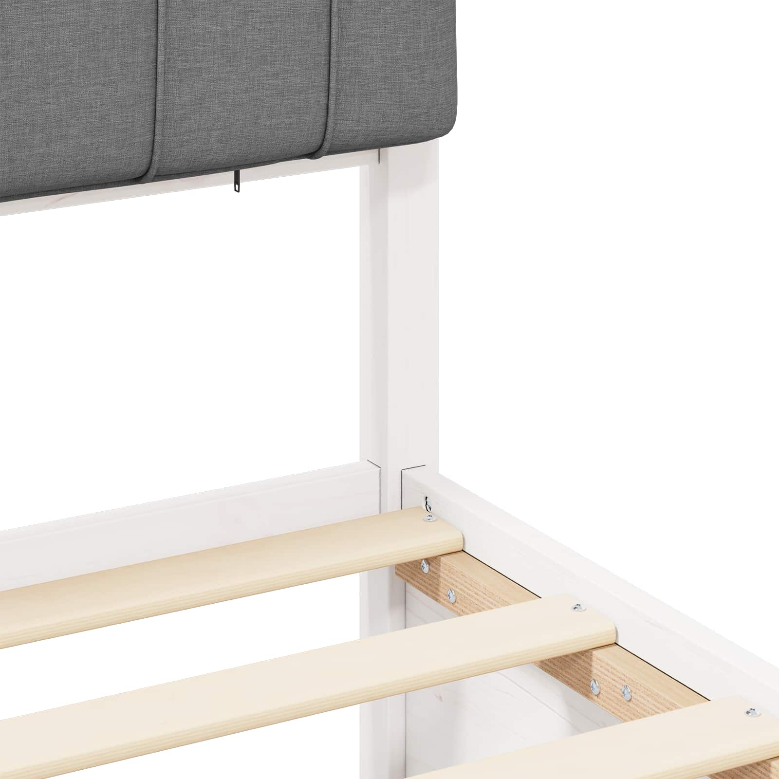 Bedframe met Gevoerd Hoofdgedeelte Lichtgrijs 80 x 200 cm is nu te koop bij PeponiXL, paradijselijk wonen!