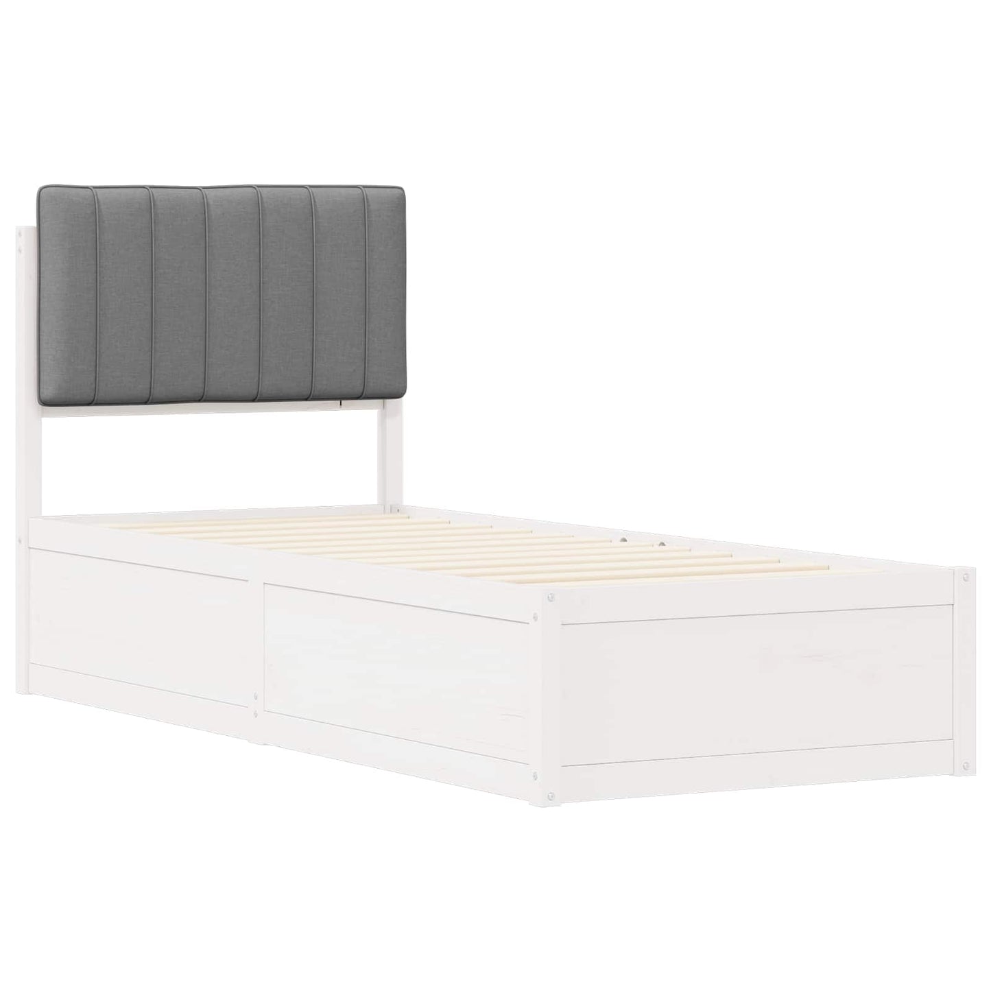Bedframe met Gevoerd Hoofdgedeelte Lichtgrijs 80 x 200 cm is nu te koop bij PeponiXL, paradijselijk wonen!