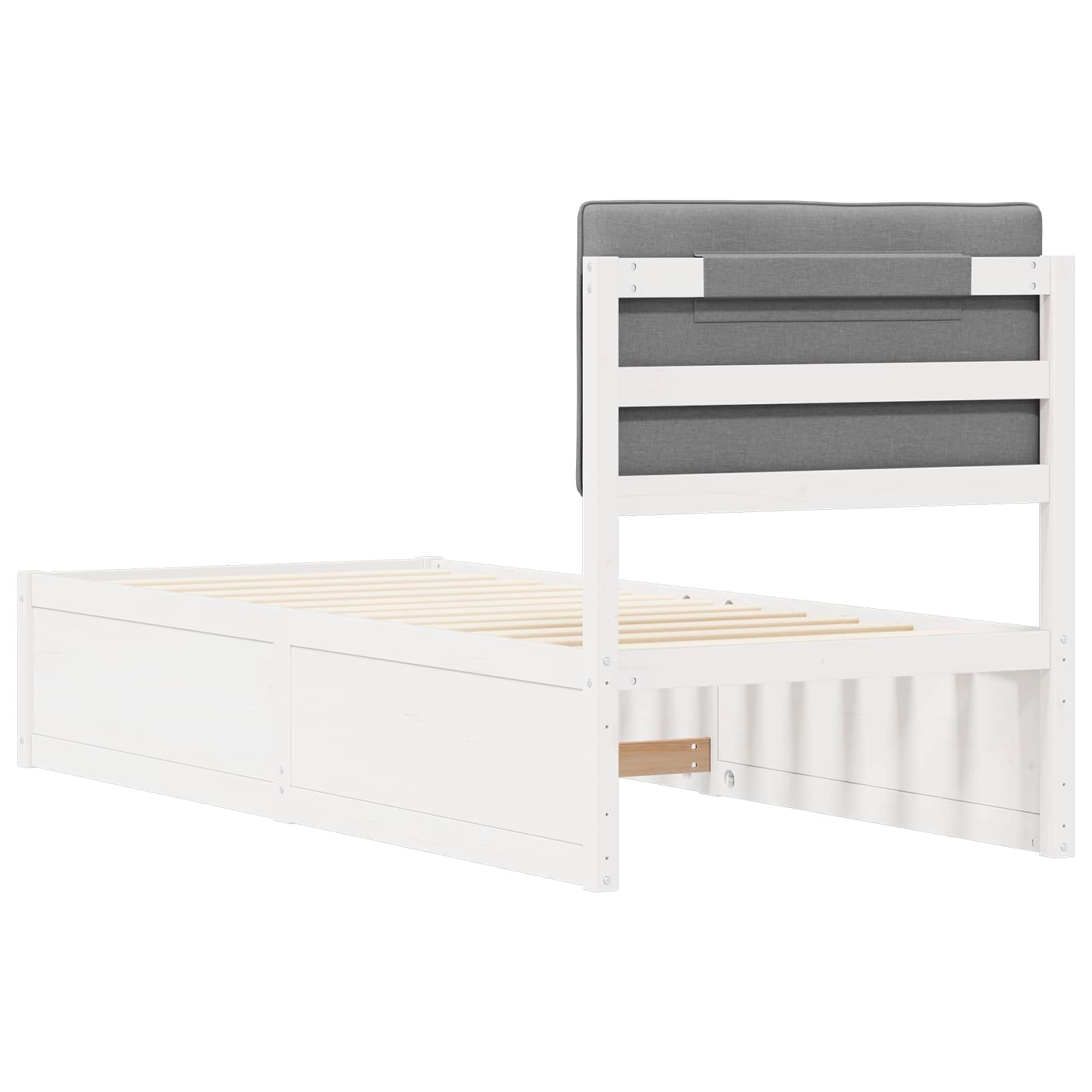 Bedframe met Gevoerd Hoofdgedeelte Lichtgrijs 80 x 200 cm is nu te koop bij PeponiXL, paradijselijk wonen!