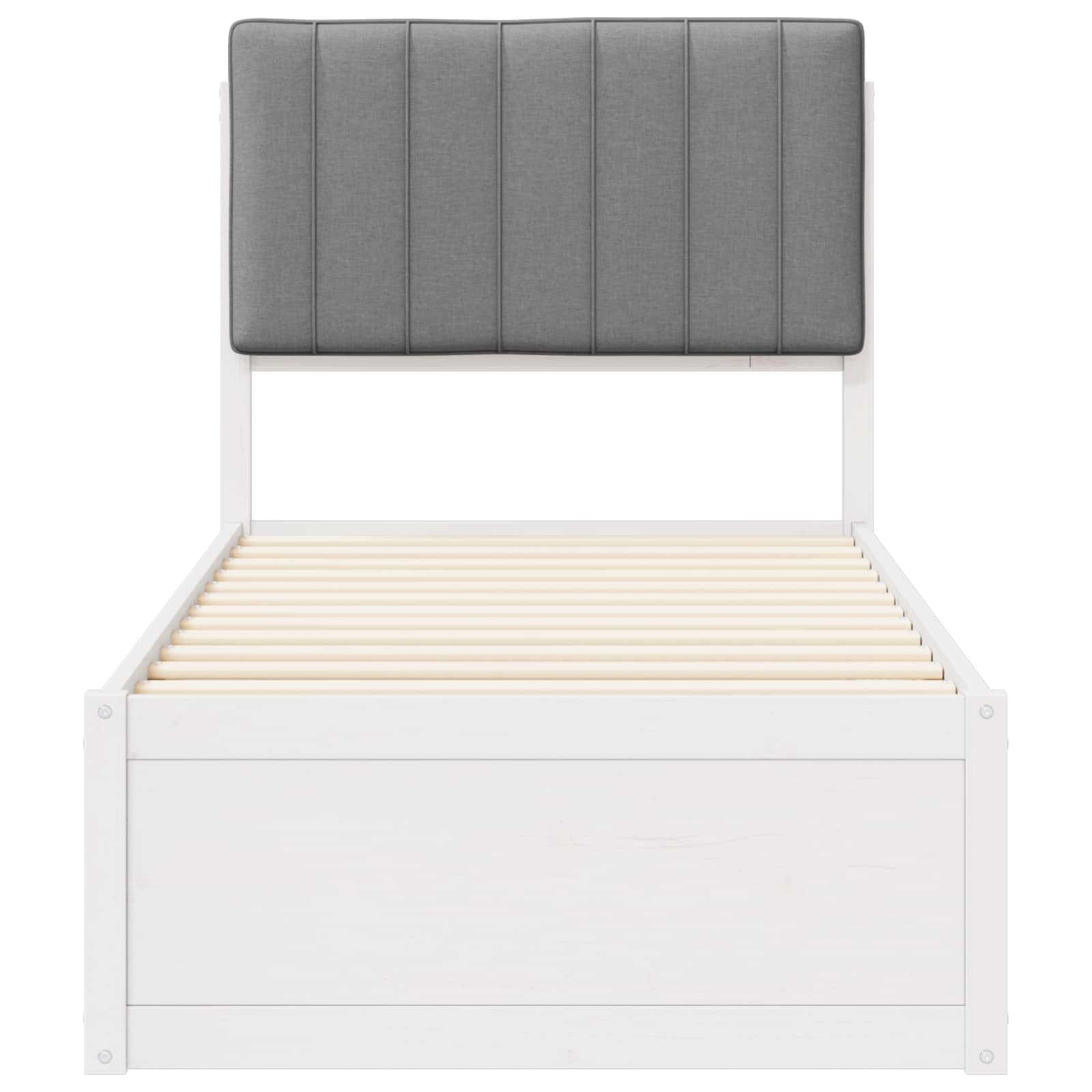 Bedframe met Gevoerd Hoofdgedeelte Lichtgrijs 80 x 200 cm is nu te koop bij PeponiXL, paradijselijk wonen!