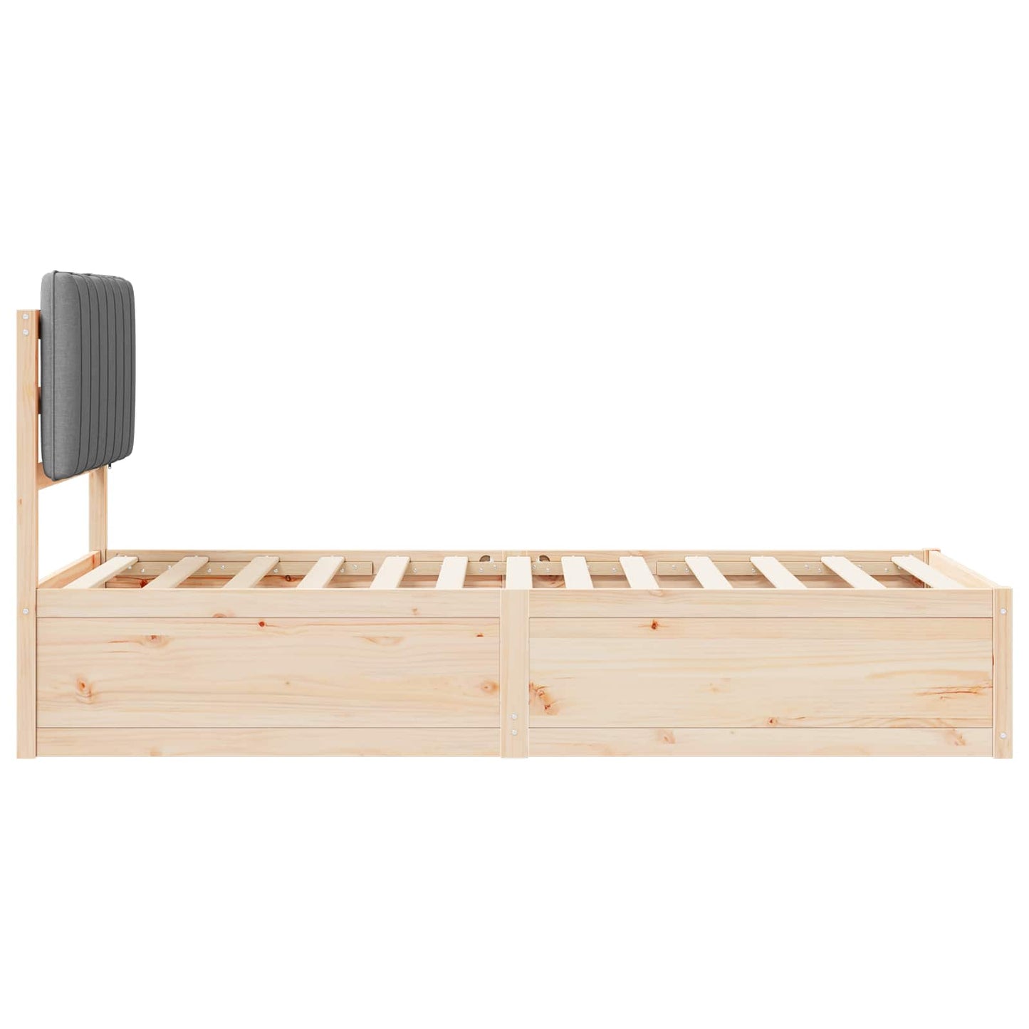 Bedframe met Gevoerd Hoofdgedeelte Lichtgrijs 90 x 190 cm is nu te koop bij PeponiXL, paradijselijk wonen!
