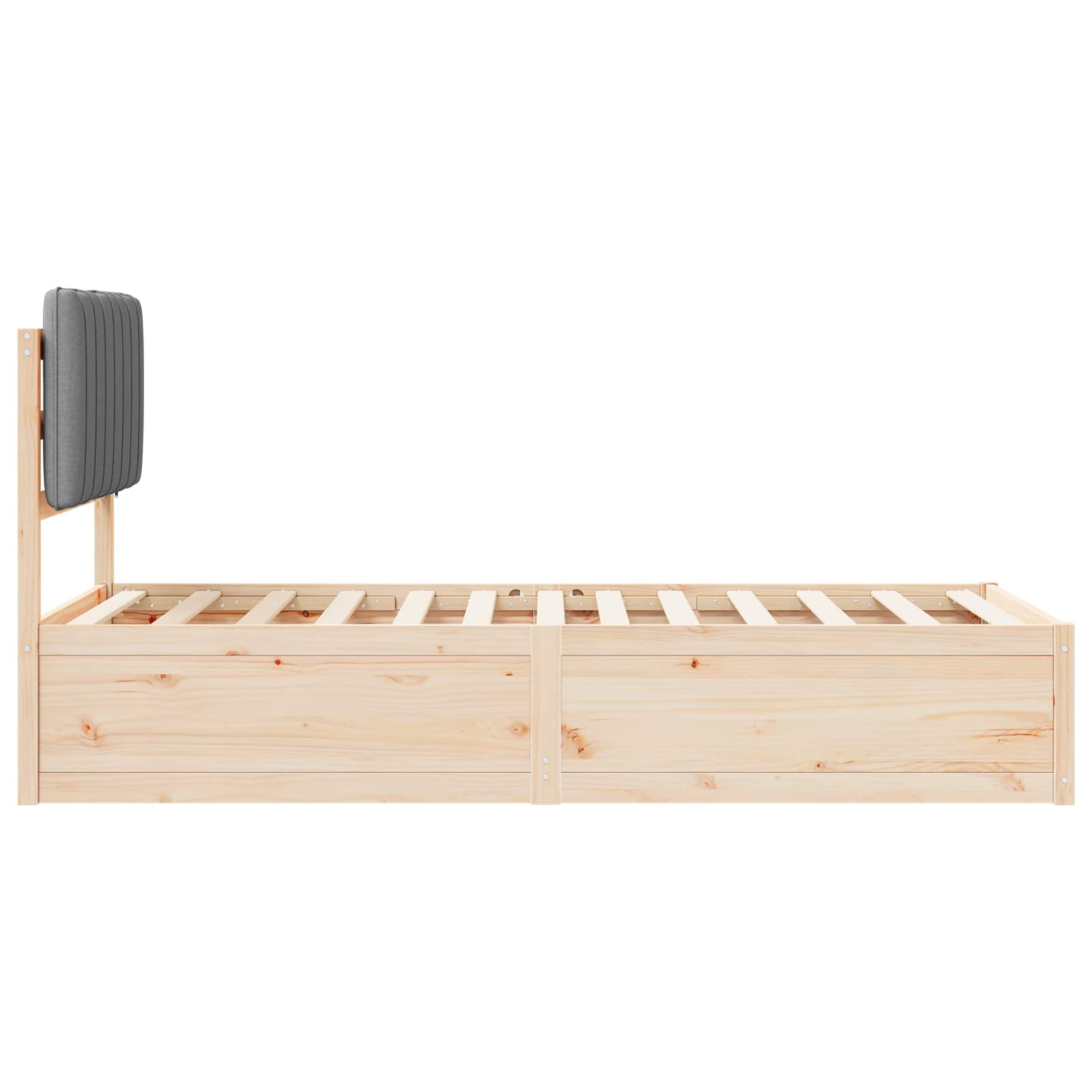 Bedframe met Gevoerd Hoofdgedeelte Lichtgrijs 90 x 190 cm is nu te koop bij PeponiXL, paradijselijk wonen!
