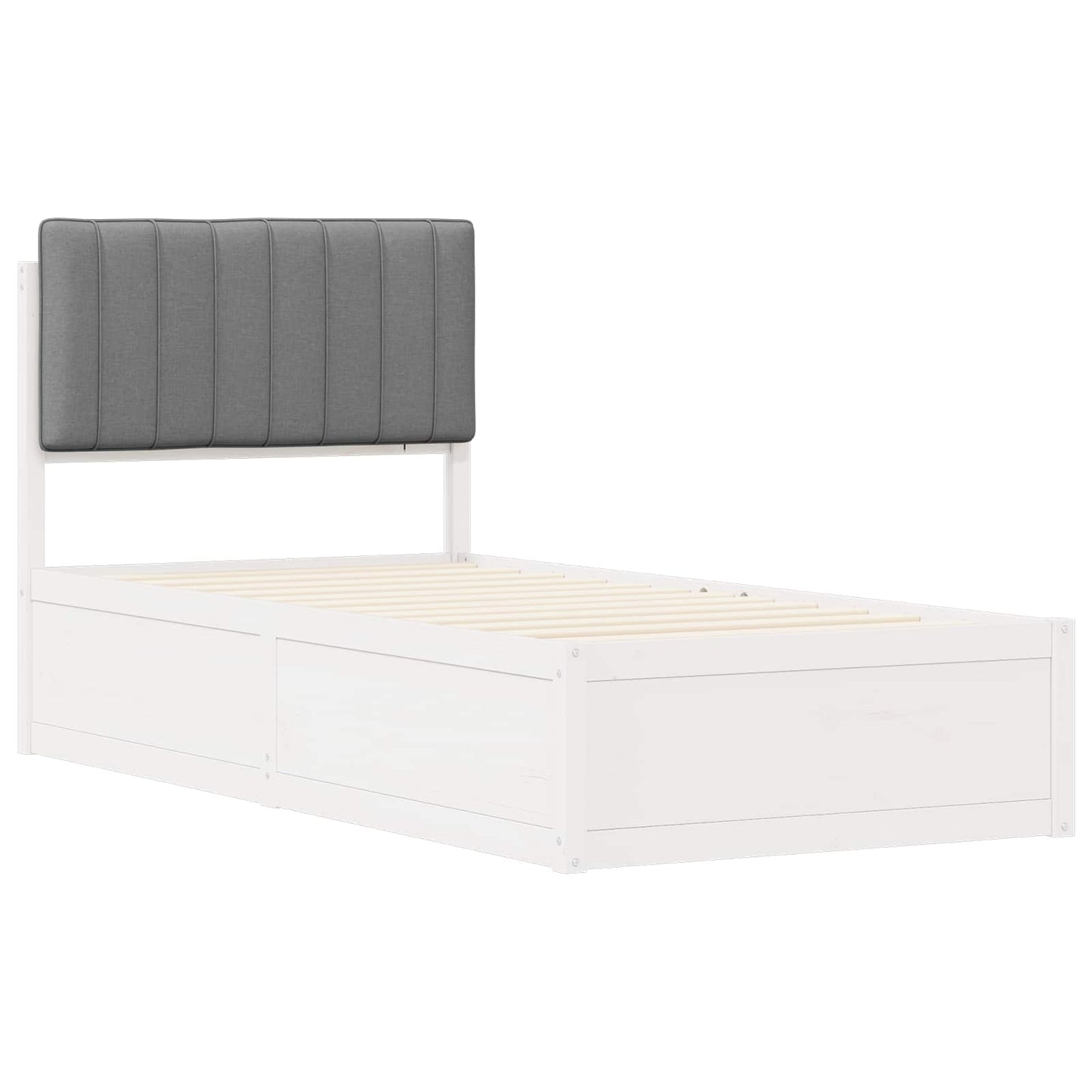 Bedframe met Gevoerd Hoofdgedeelte Lichtgrijs 90 x 190 cm is nu te koop bij PeponiXL, paradijselijk wonen!