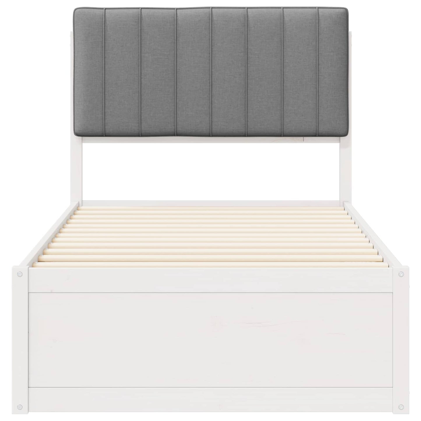 Bedframe met Gevoerd Hoofdgedeelte Lichtgrijs 90 x 190 cm is nu te koop bij PeponiXL, paradijselijk wonen!