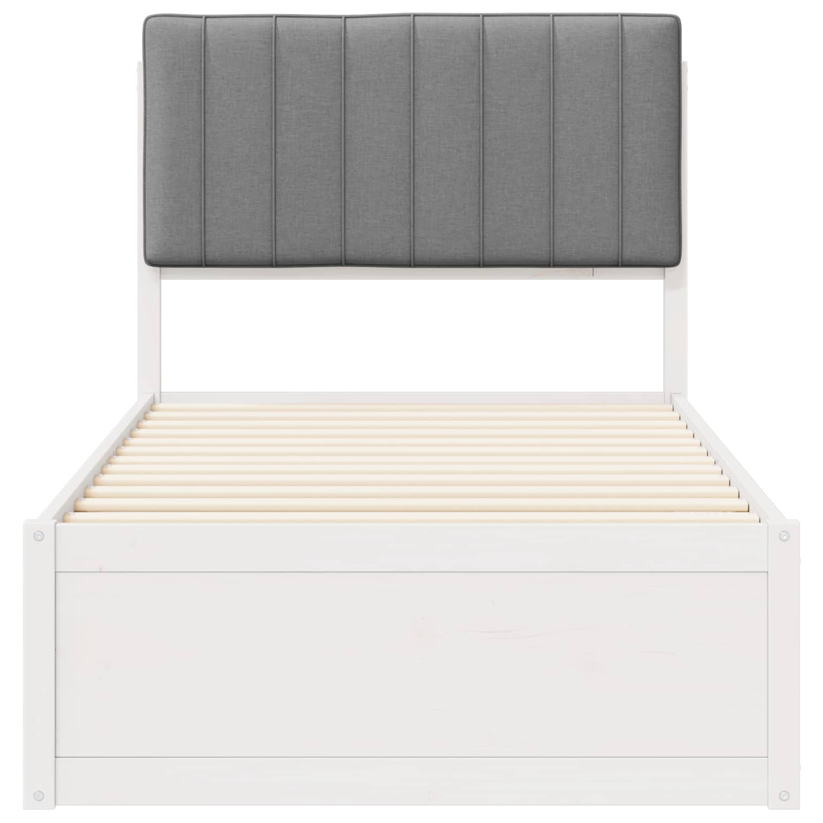 Bedframe met Gevoerd Hoofdgedeelte Lichtgrijs 90 x 190 cm is nu te koop bij PeponiXL, paradijselijk wonen!