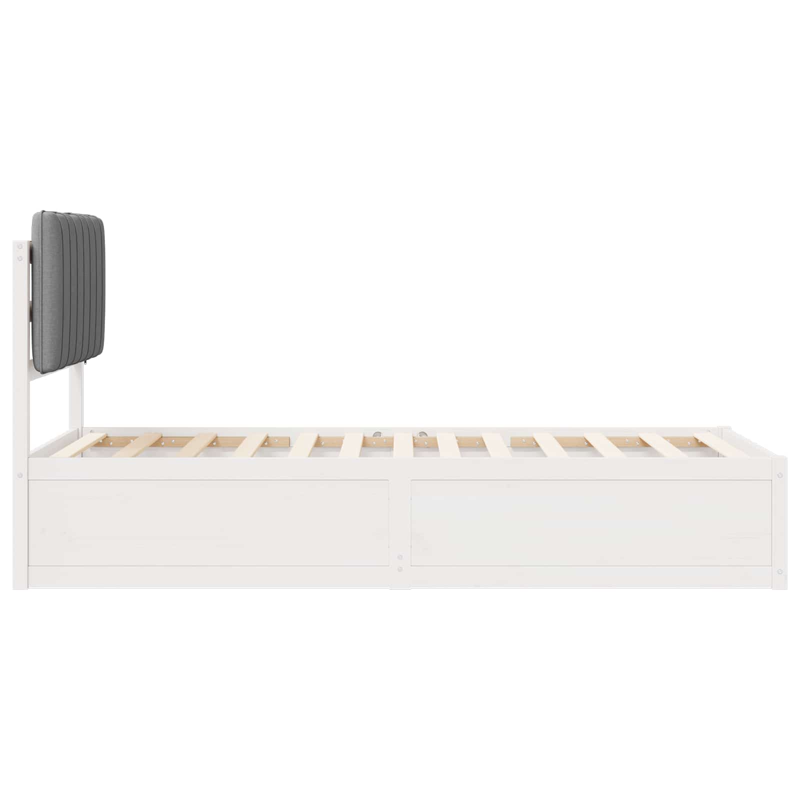 Bedframe met Gevoerd Hoofdgedeelte Lichtgrijs 90 x 190 cm is nu te koop bij PeponiXL, paradijselijk wonen!