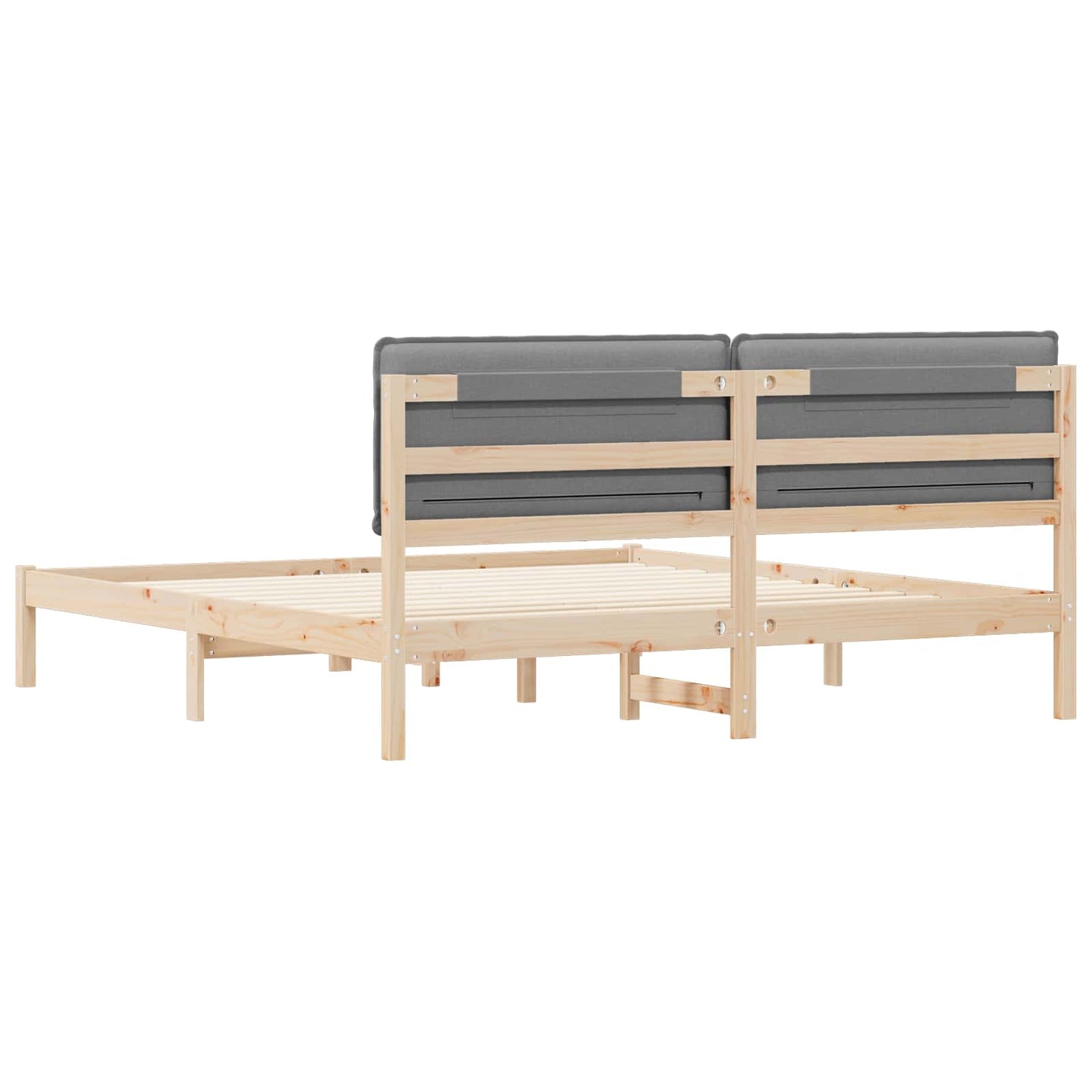 Bedframe met Gevoerd Hoofdgedeelte Lichtgrijs 180 x 200 cm is nu te koop bij PeponiXL, paradijselijk wonen!