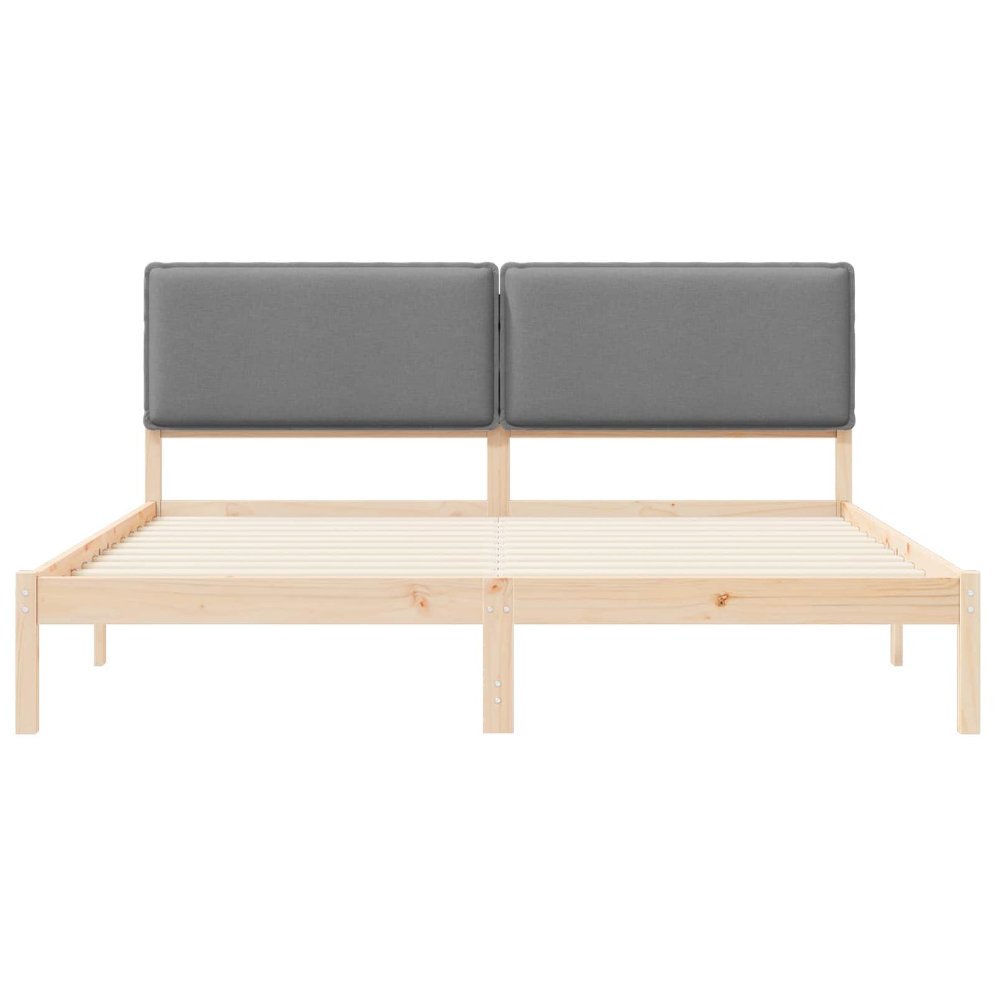 Bedframe met Gevoerd Hoofdgedeelte Lichtgrijs 180 x 200 cm is nu te koop bij PeponiXL, paradijselijk wonen!