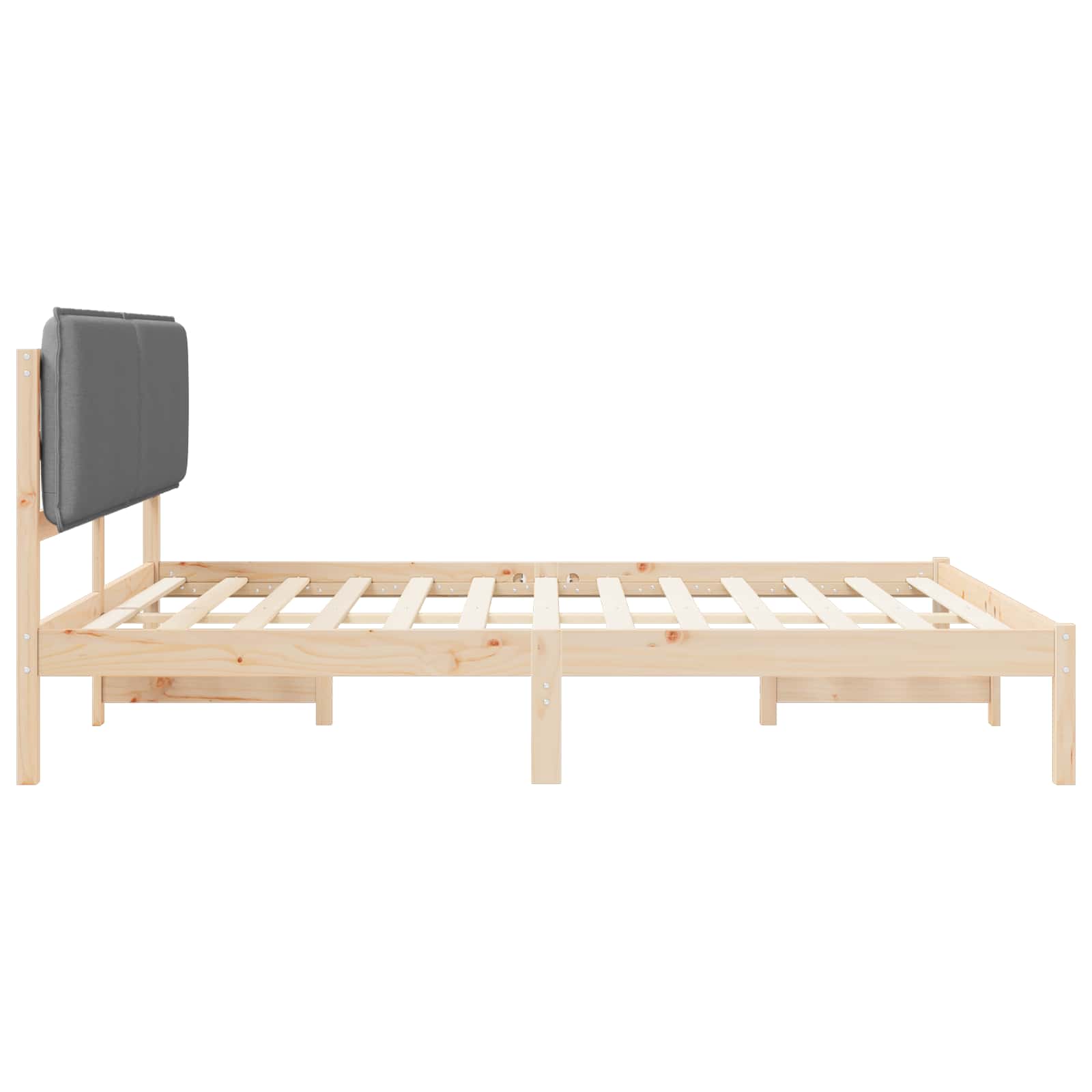 Bedframe met Gevoerd Hoofdgedeelte Lichtgrijs 180 x 200 cm is nu te koop bij PeponiXL, paradijselijk wonen!
