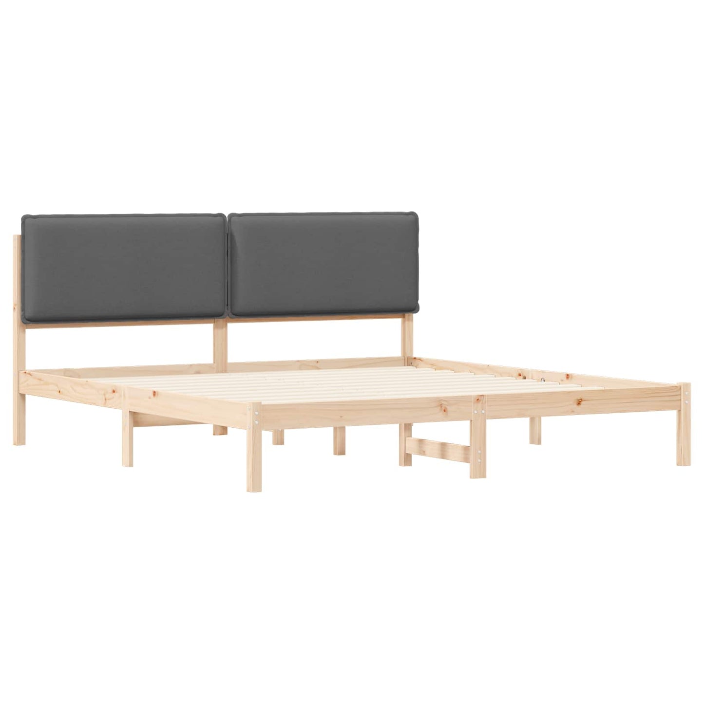 Bedframe met Gevoerd Hoofdgedeelte Donkergrijs 180 x 200 cm is nu te koop bij PeponiXL, paradijselijk wonen!