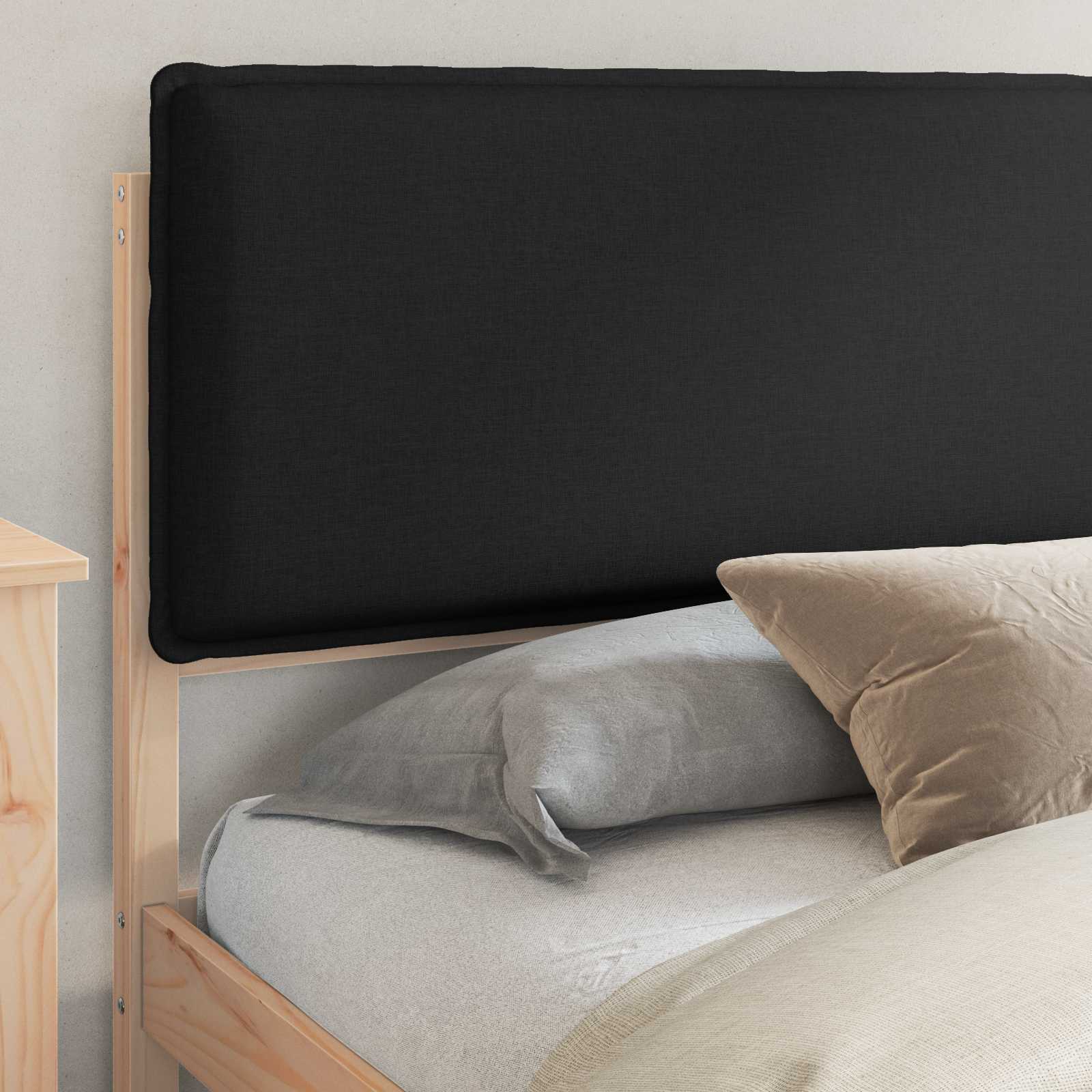 Bedframe met Gevoerd Hoofdgedeelte Zwart 180 x 200 cm is nu te koop bij PeponiXL, paradijselijk wonen!