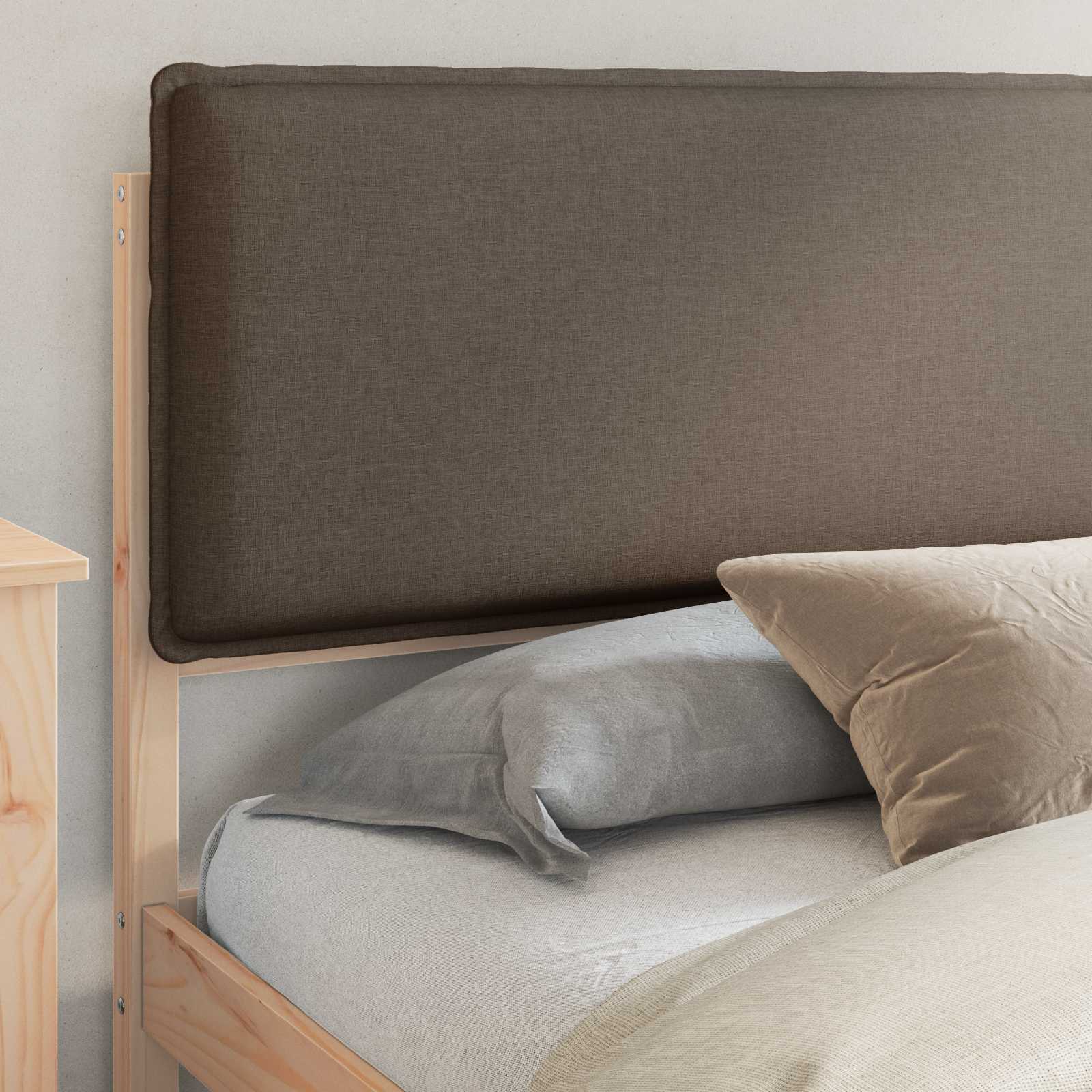 Bedframe met Gevoerd Hoofdgedeelte Taupe 180 x 200 cm is nu te koop bij PeponiXL, paradijselijk wonen!