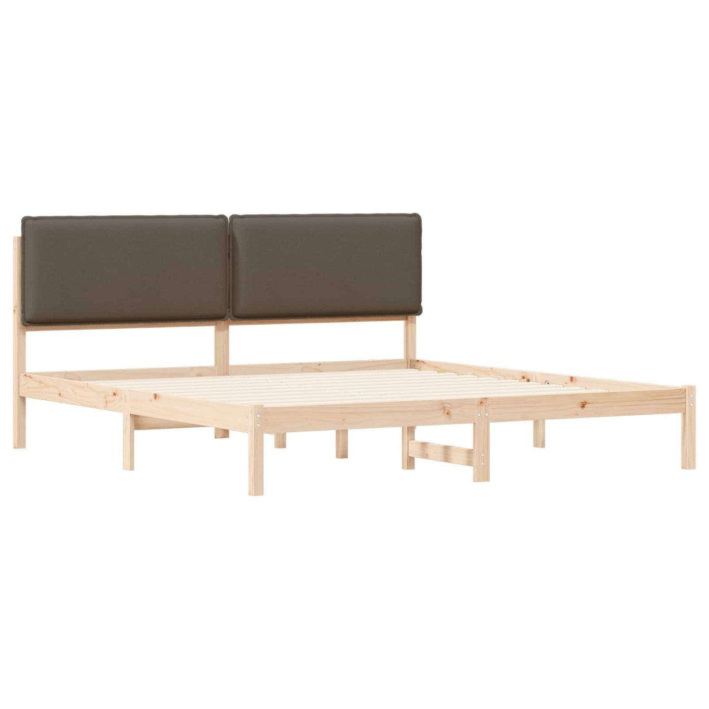 Bedframe met Gevoerd Hoofdgedeelte Taupe 180 x 200 cm is nu te koop bij PeponiXL, paradijselijk wonen!