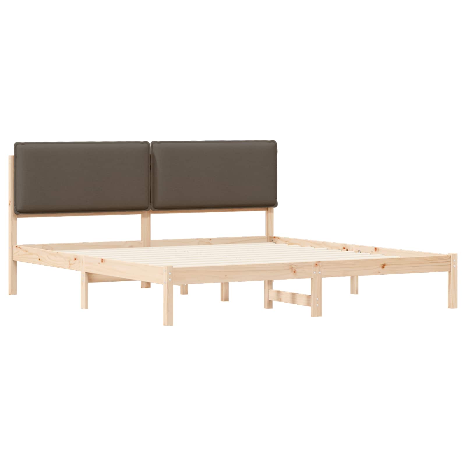 Bedframe met Gevoerd Hoofdgedeelte Taupe 180 x 200 cm is nu te koop bij PeponiXL, paradijselijk wonen!