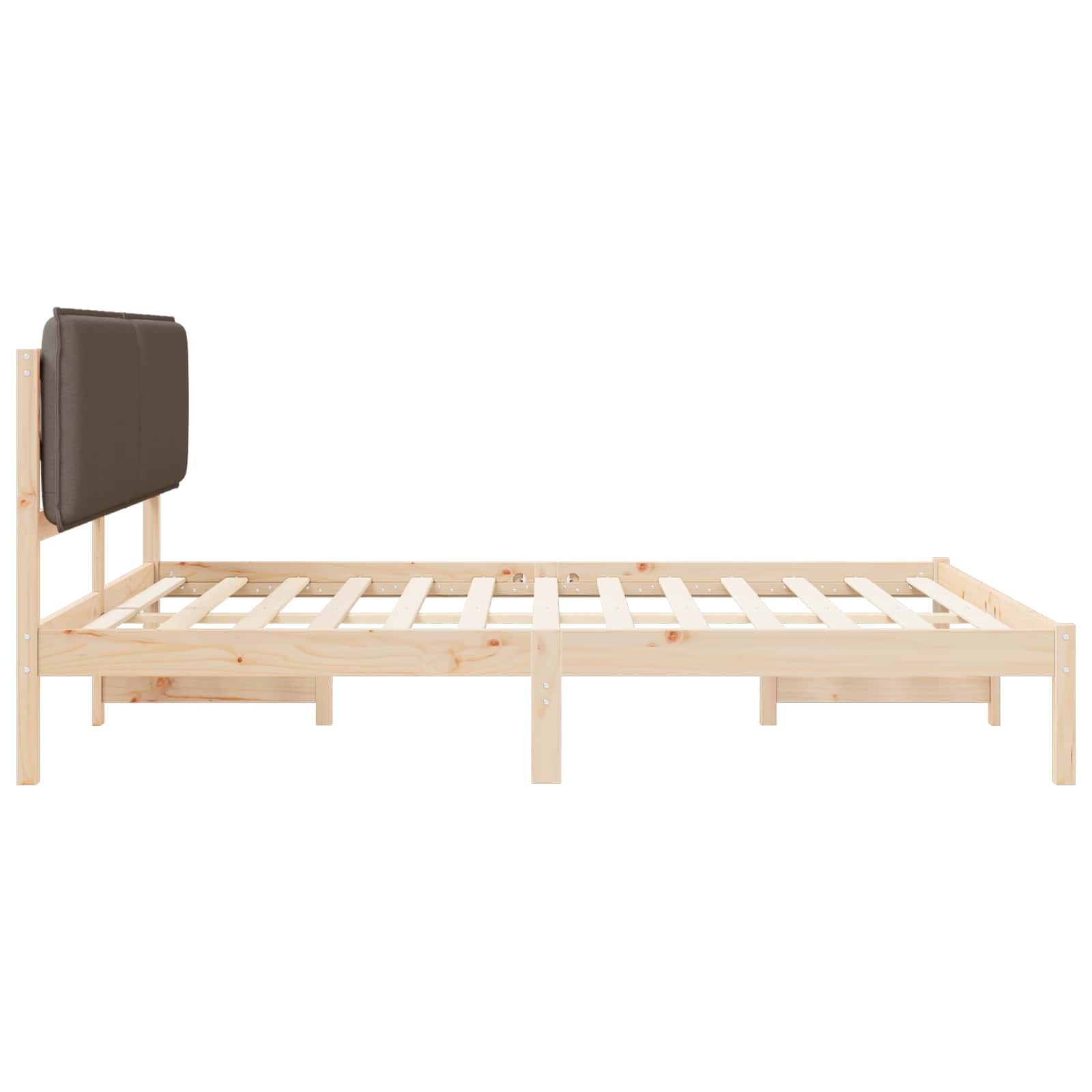 Bedframe met Gevoerd Hoofdgedeelte Taupe 180 x 200 cm is nu te koop bij PeponiXL, paradijselijk wonen!