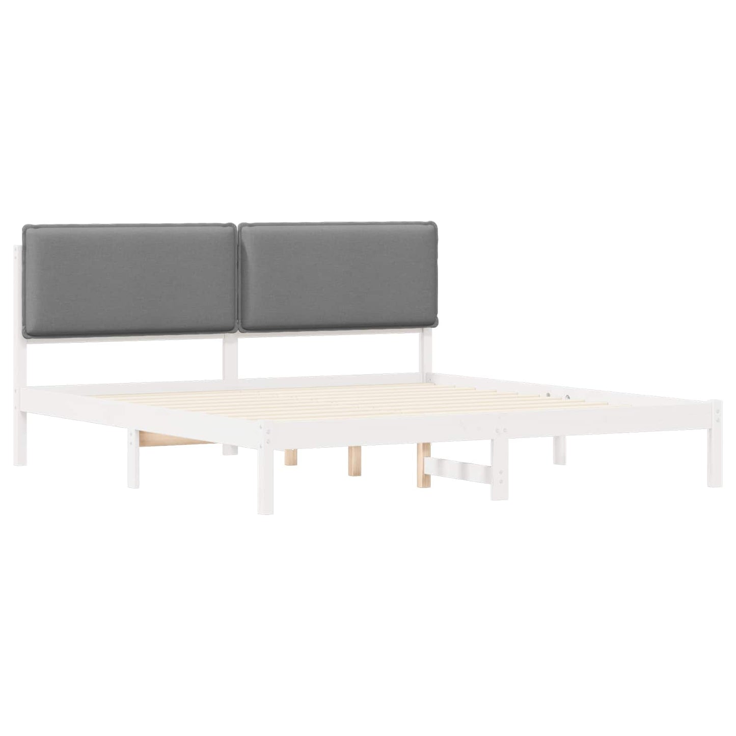Bedframe met Gevoerd Hoofdgedeelte Lichtgrijs 180 x 200 cm is nu te koop bij PeponiXL, paradijselijk wonen!