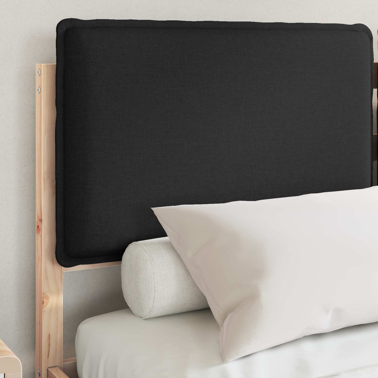 Bedframe met Gevoerd Hoofdgedeelte Zwart 160 x 200 cm is nu te koop bij PeponiXL, paradijselijk wonen!
