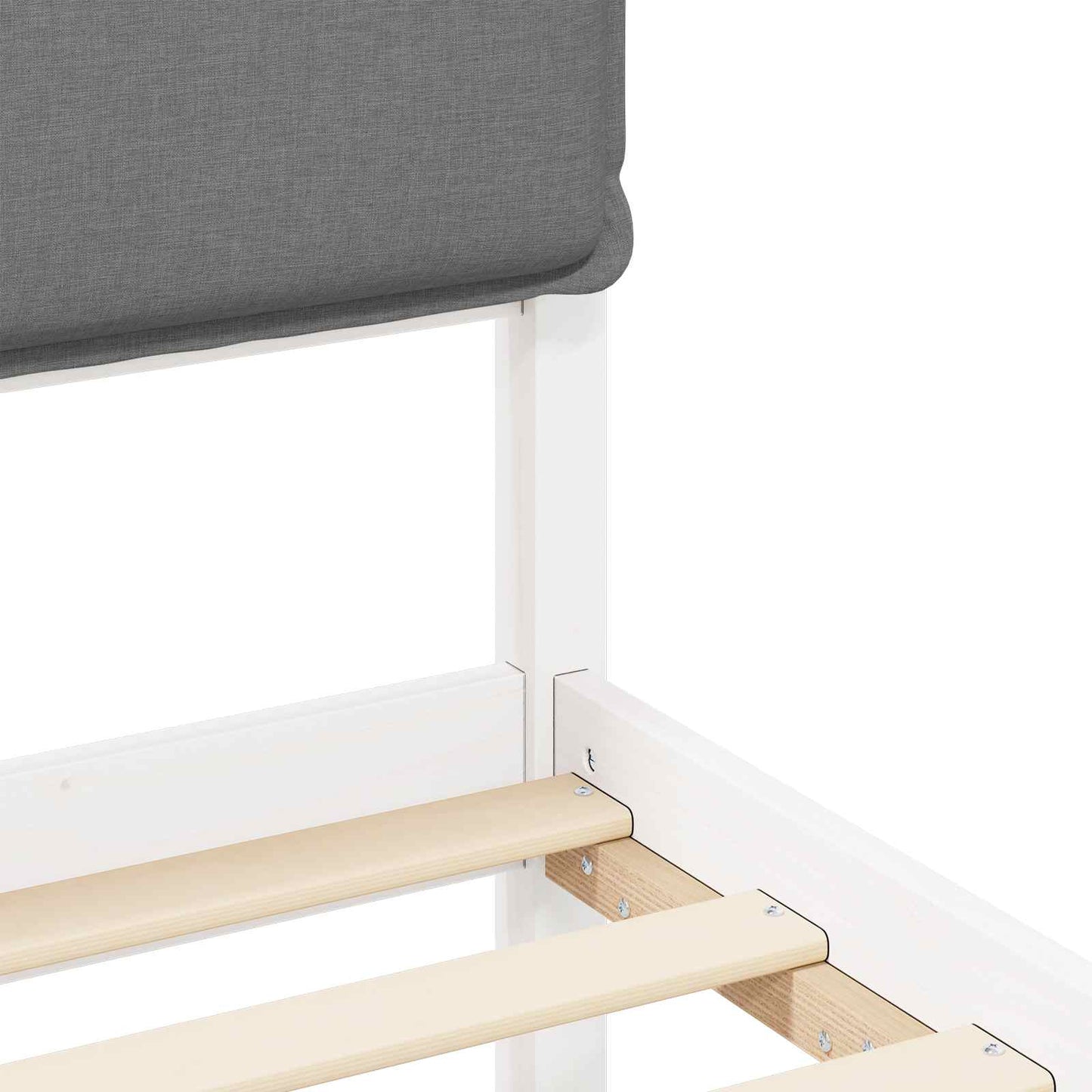 Bedframe met Gevoerd Hoofdgedeelte Lichtgrijs 160 x 200 cm is nu te koop bij PeponiXL, paradijselijk wonen!
