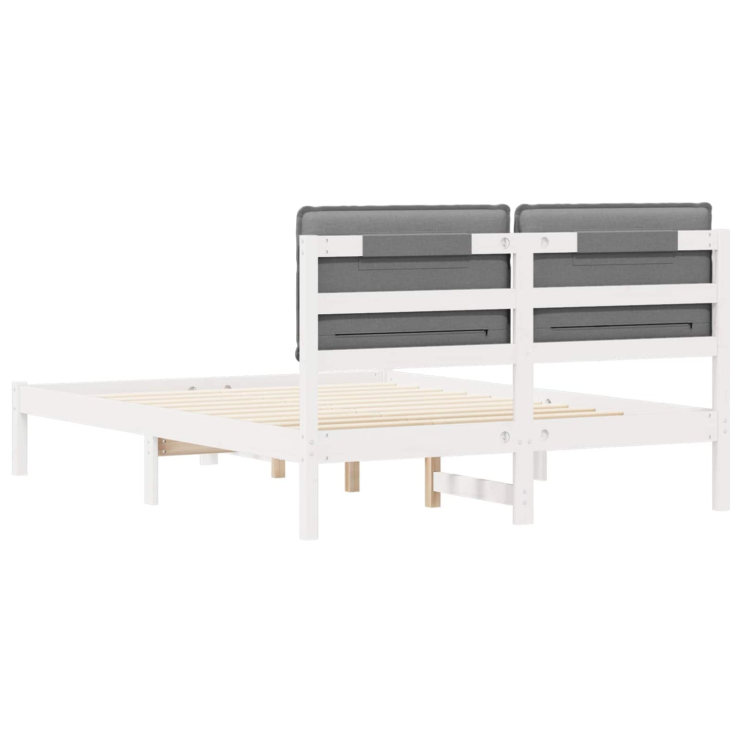 Bedframe met Gevoerd Hoofdgedeelte Lichtgrijs 160 x 200 cm is nu te koop bij PeponiXL, paradijselijk wonen!