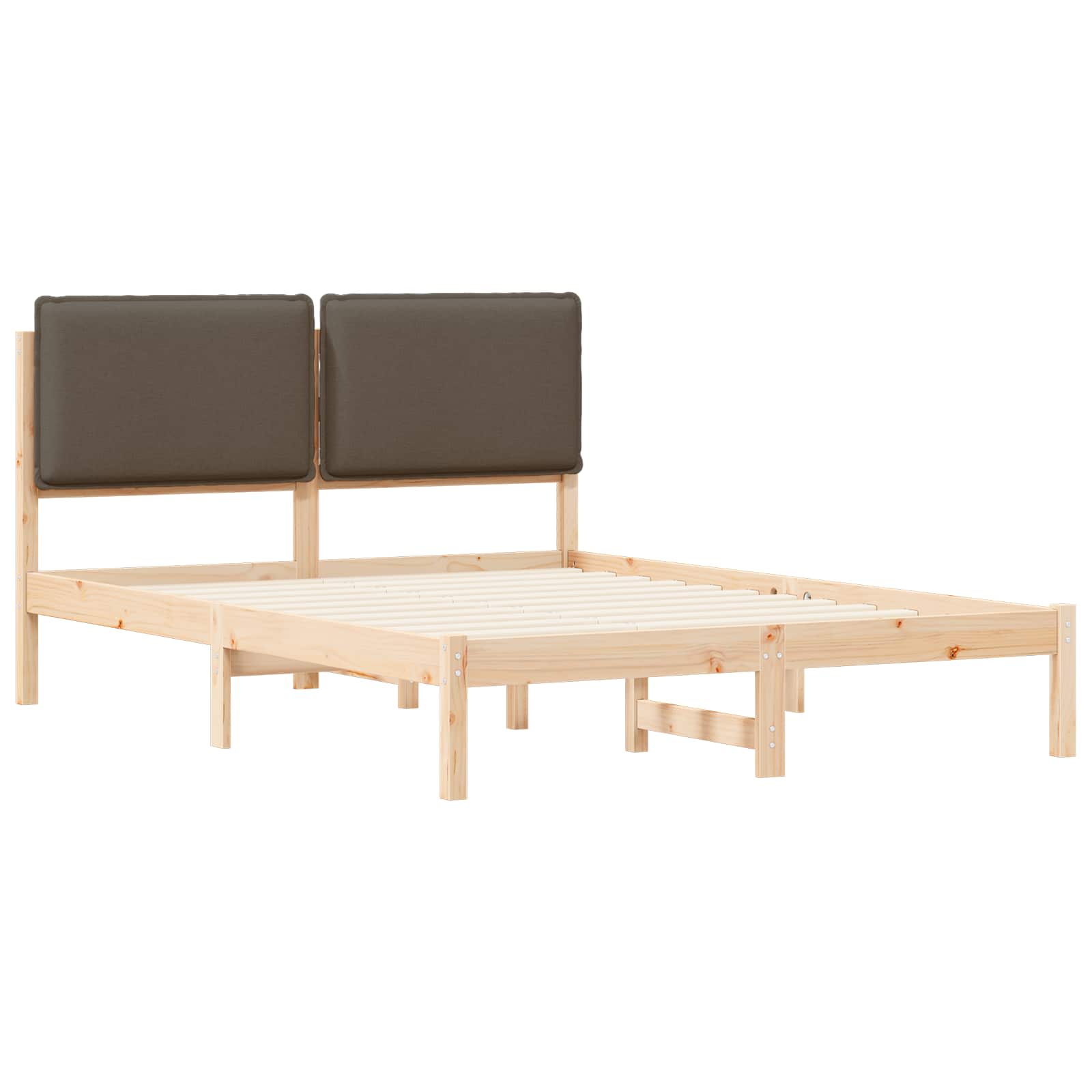 Bedframe met Gevoerd Hoofdgedeelte Taupe 150 x 200 cm is nu te koop bij PeponiXL, paradijselijk wonen!