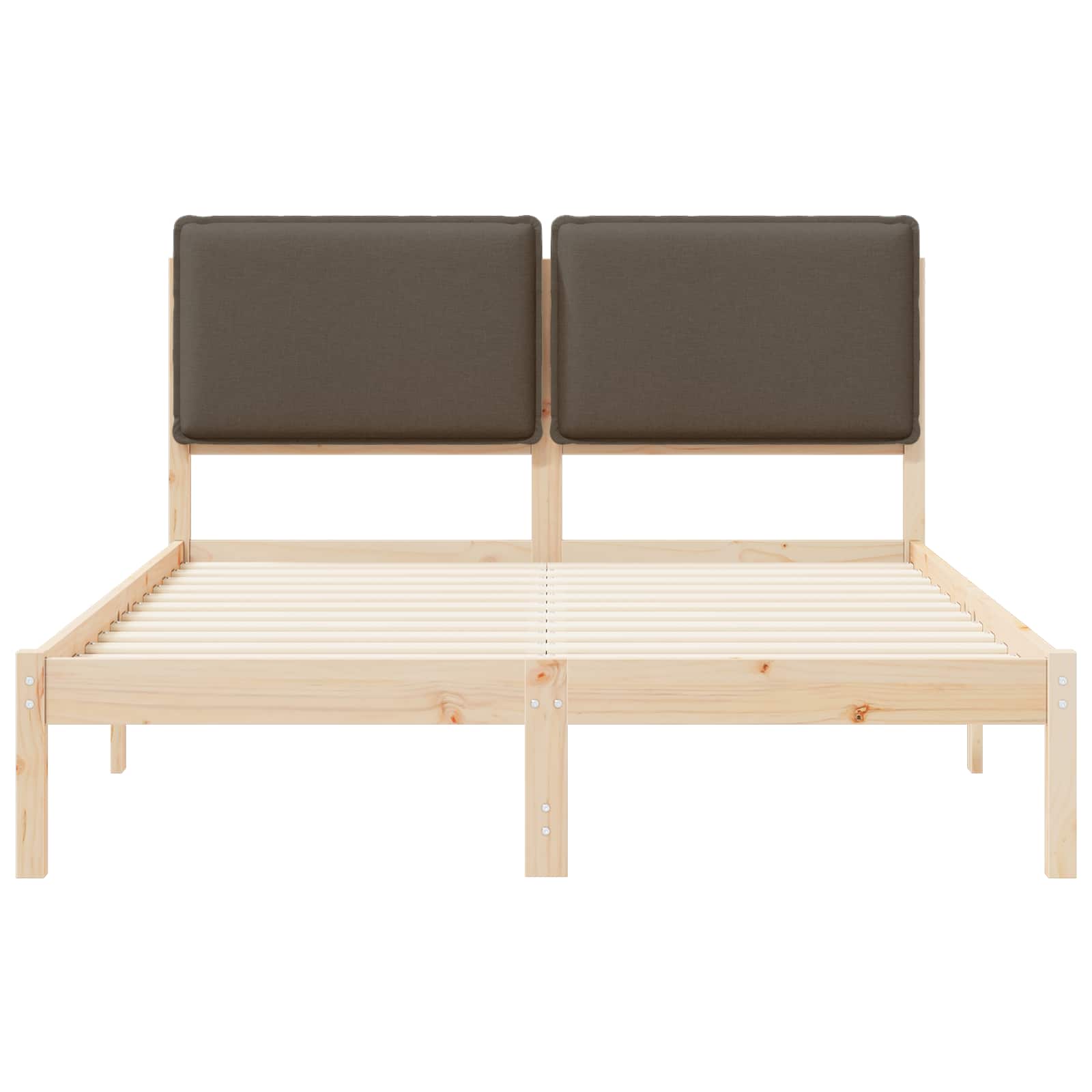 Bedframe met Gevoerd Hoofdgedeelte Taupe 150 x 200 cm is nu te koop bij PeponiXL, paradijselijk wonen!