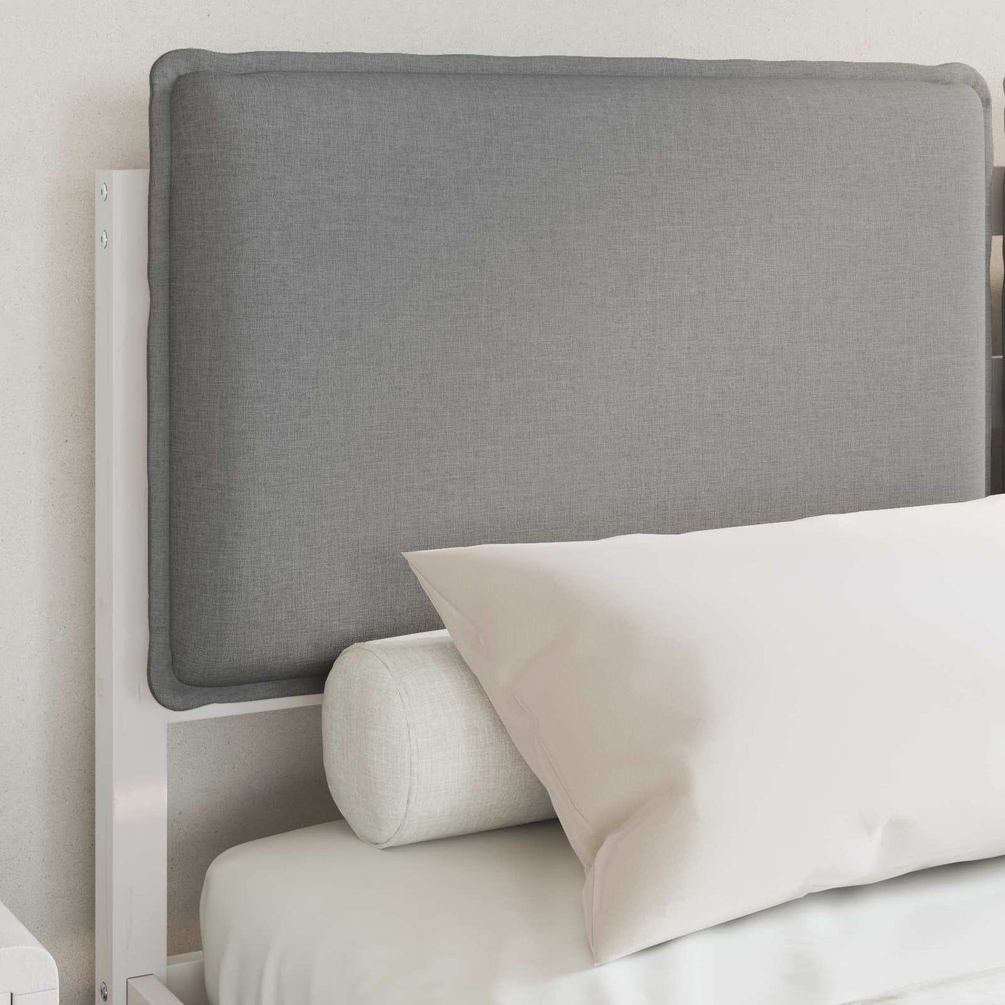 Bedframe met Gevoerd Hoofdgedeelte Lichtgrijs 140 x 200 cm is nu te koop bij PeponiXL, paradijselijk wonen!