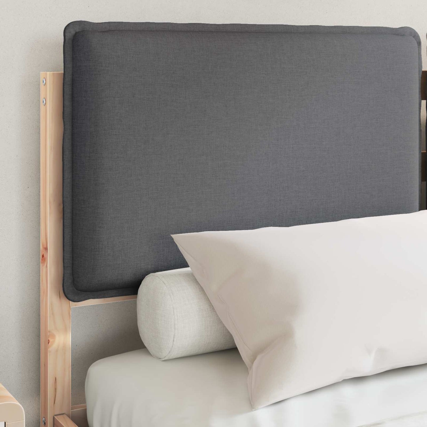 Bedframe met Gevoerd Hoofdgedeelte Donkergrijs 120 x 200 cm is nu te koop bij PeponiXL, paradijselijk wonen!