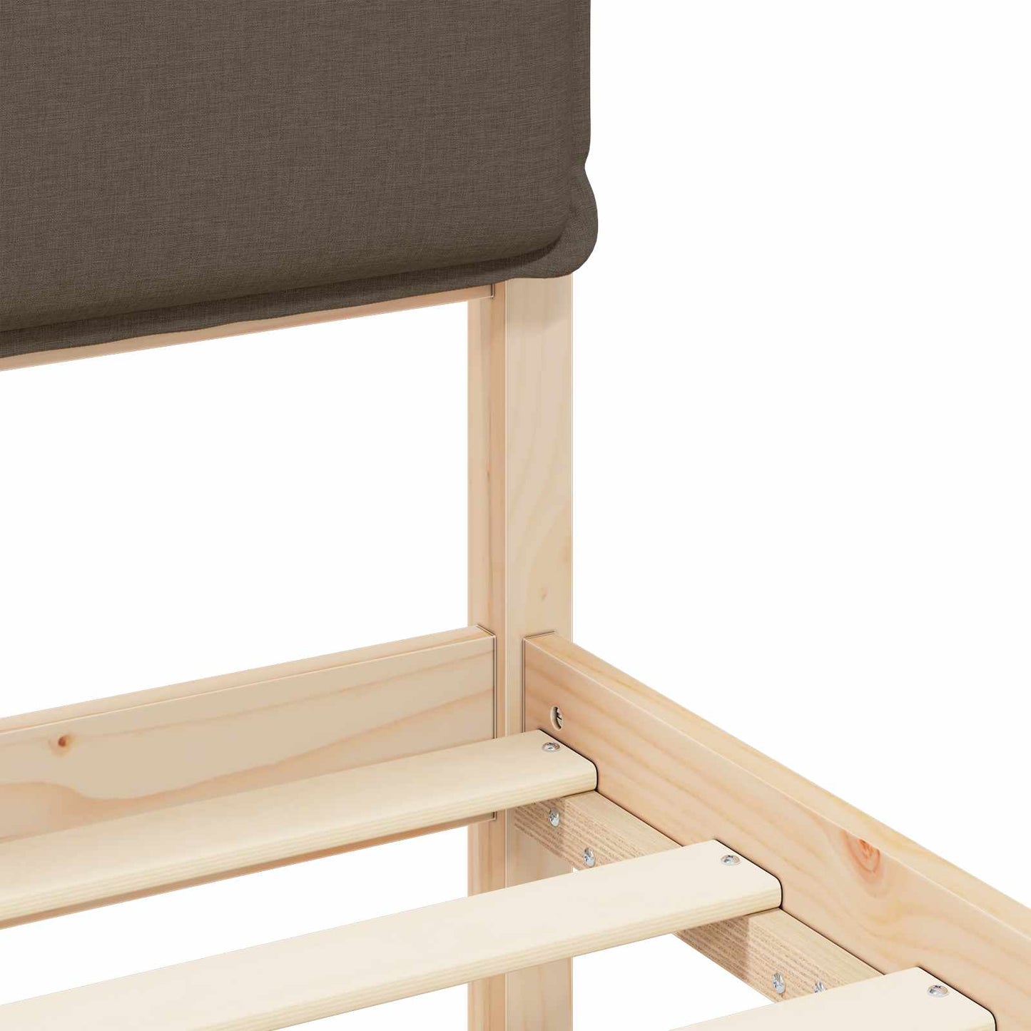 Bedframe met Gevoerd Hoofdgedeelte Taupe 135 x 190 cm is nu te koop bij PeponiXL, paradijselijk wonen!