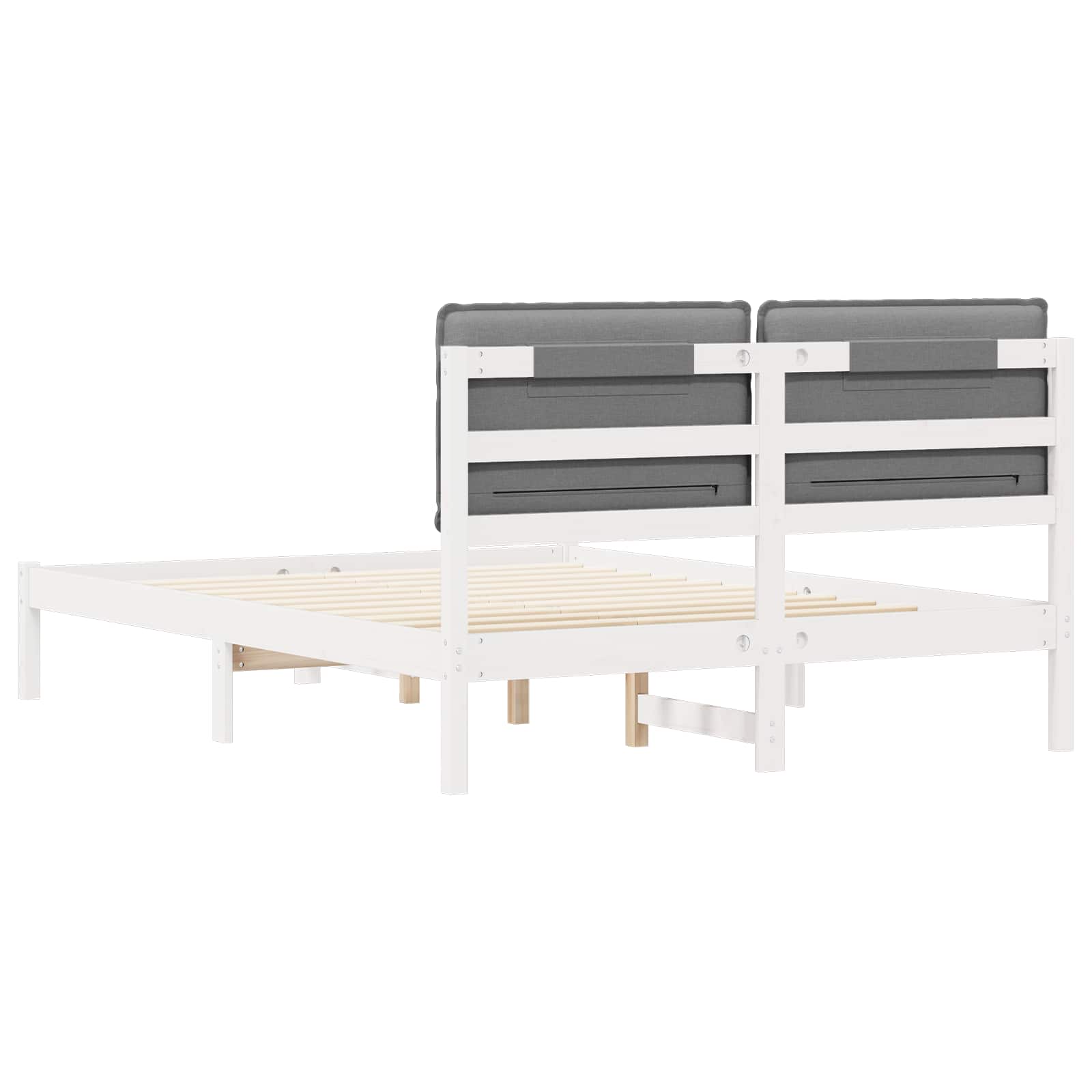 Bedframe met Gevoerd Hoofdgedeelte Lichtgrijs 135 x 190 cm is nu te koop bij PeponiXL, paradijselijk wonen!