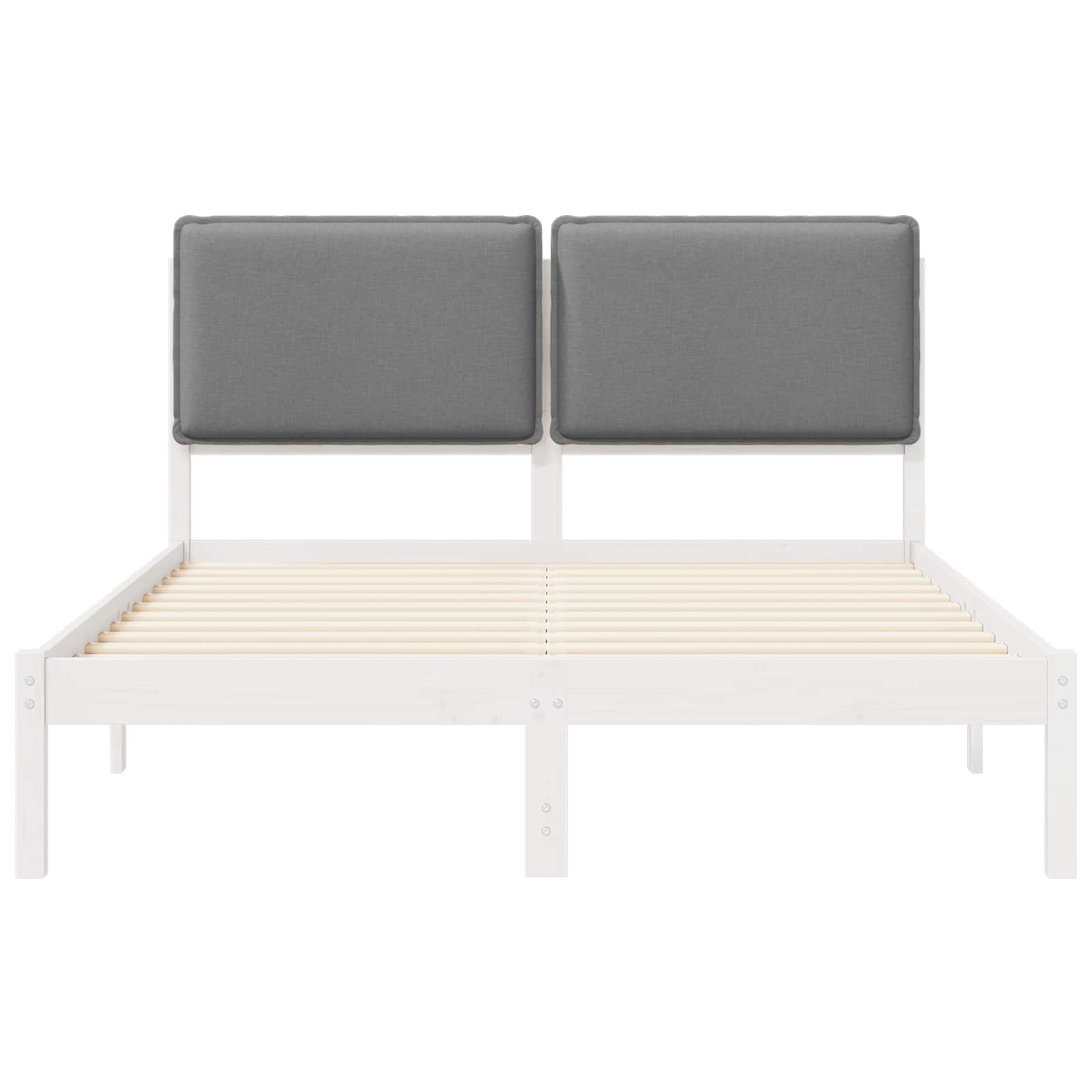 Bedframe met Gevoerd Hoofdgedeelte Lichtgrijs 135 x 190 cm is nu te koop bij PeponiXL, paradijselijk wonen!