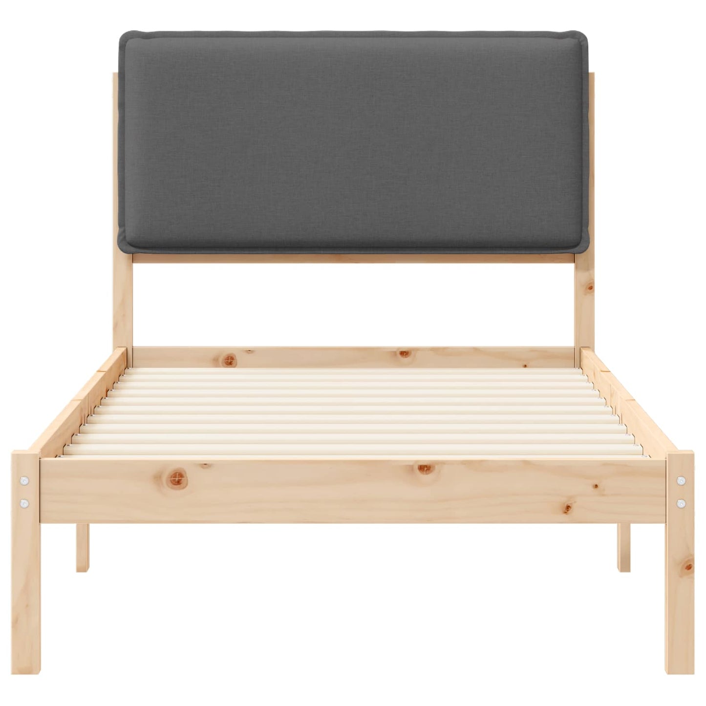 Bedframe met Gevoerd Hoofdgedeelte Donkergrijs 100 x 200 cm is nu te koop bij PeponiXL, paradijselijk wonen!