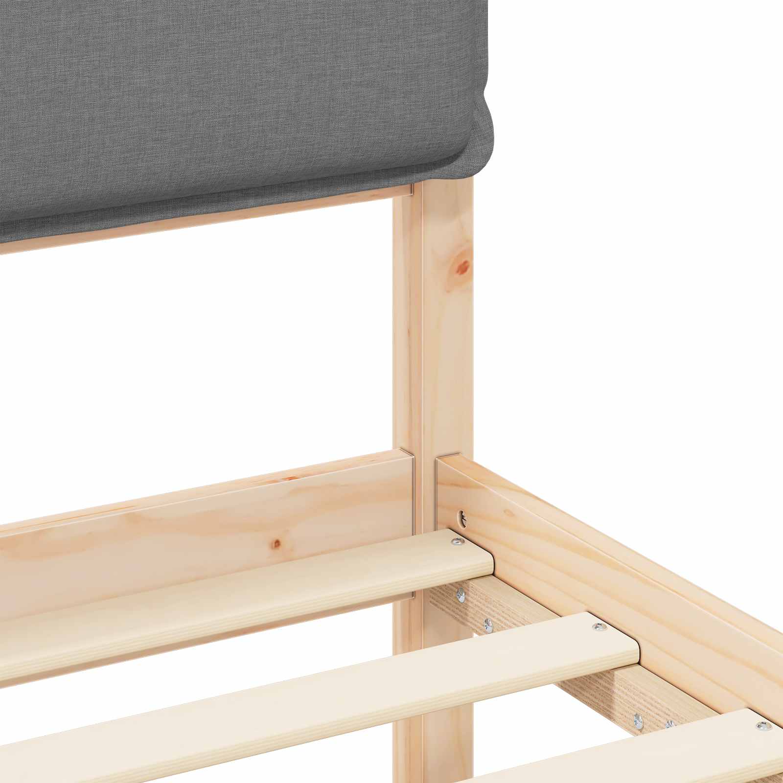 Bedframe met Gevoerd Hoofdgedeelte Lichtgrijs 90 x 200 cm is nu te koop bij PeponiXL, paradijselijk wonen!