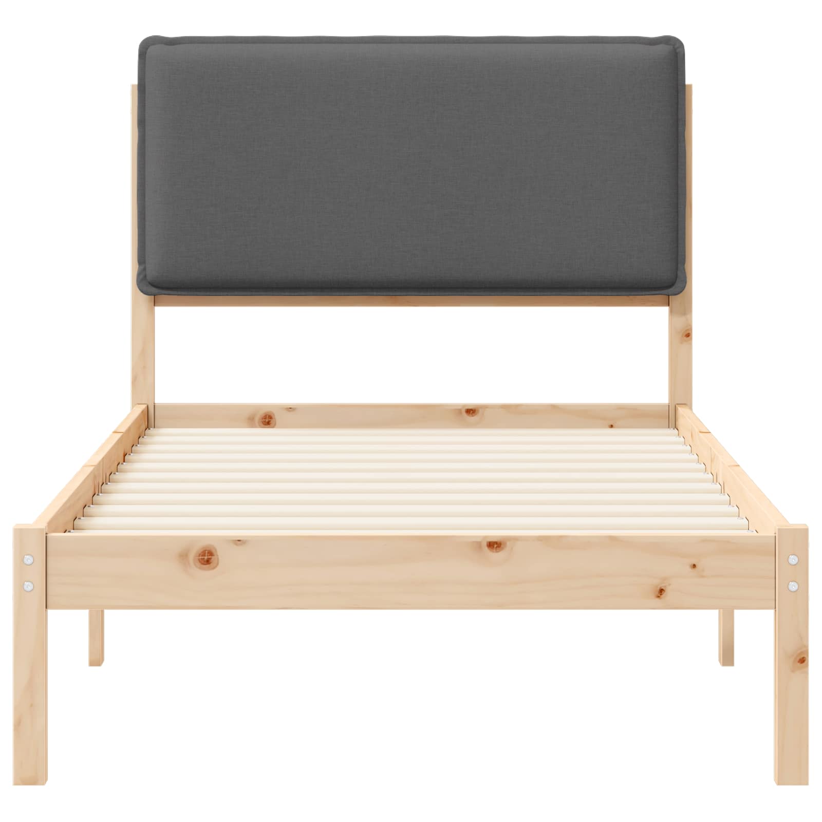 Bedframe met Gevoerd Hoofdgedeelte Donkergrijs 80 x 200 cm is nu te koop bij PeponiXL, paradijselijk wonen!