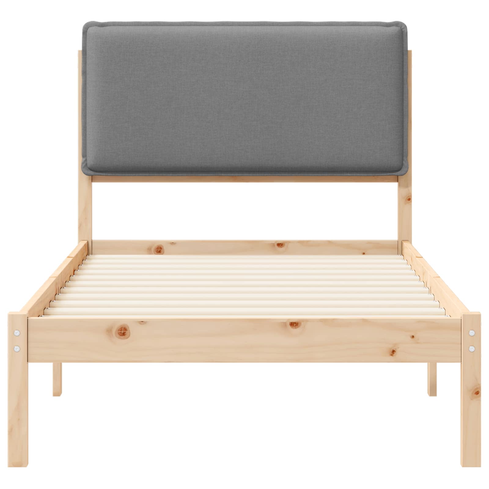 Bedframe met Gevoerd Hoofdgedeelte Lichtgrijs 90 x 190 cm is nu te koop bij PeponiXL, paradijselijk wonen!