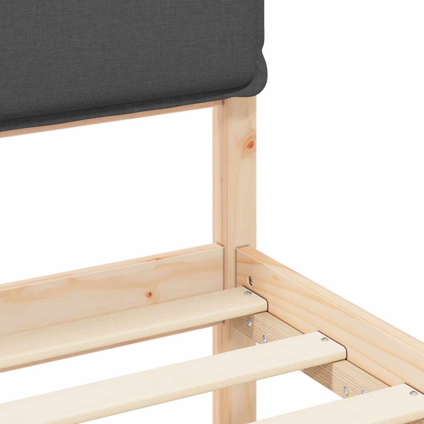 Bedframe met Gevoerd Hoofdgedeelte Donkergrijs 90 x 190 cm is nu te koop bij PeponiXL, paradijselijk wonen!